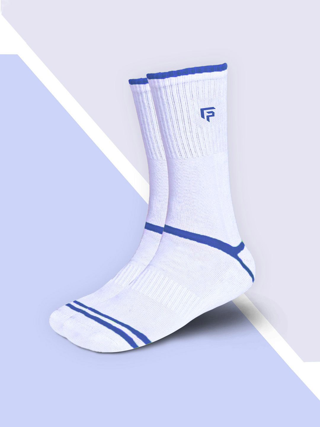 

FOOTPRINTS Unisex Bamboo Compression Calf Length Sports Socks, Blue