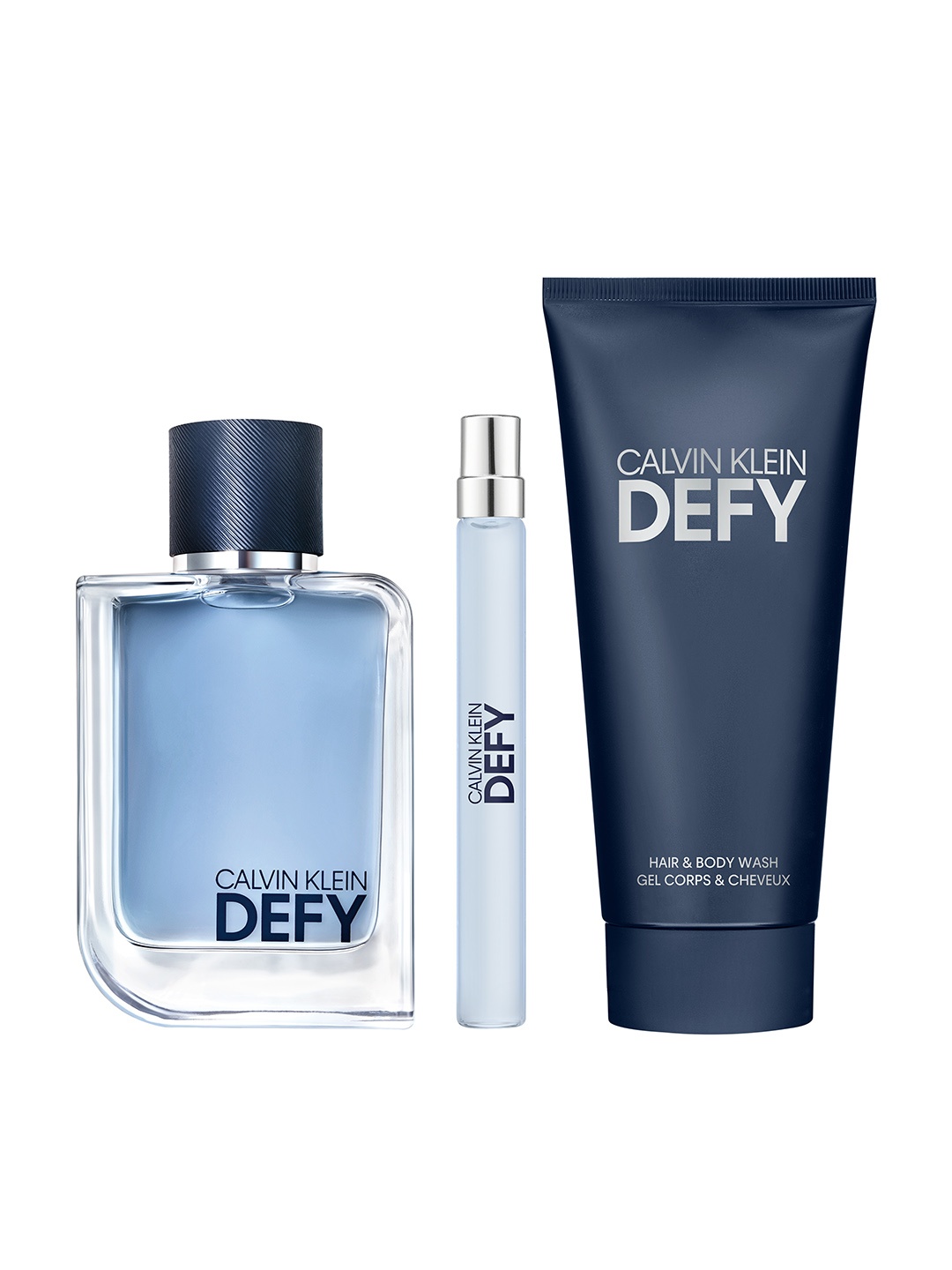 

Calvin Klein Defy Giftset - Eau De Toilette 100ml + Shower Gel 100ml + Travel Spray 10ml, Blue