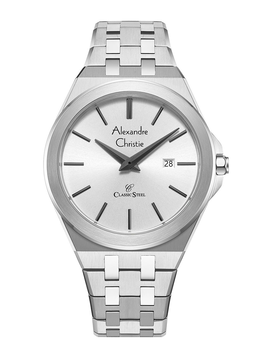 

Alexandre Christie Men Dial & Stainless Steel Straps Analogue Watch 8700MDBSSSL, Silver