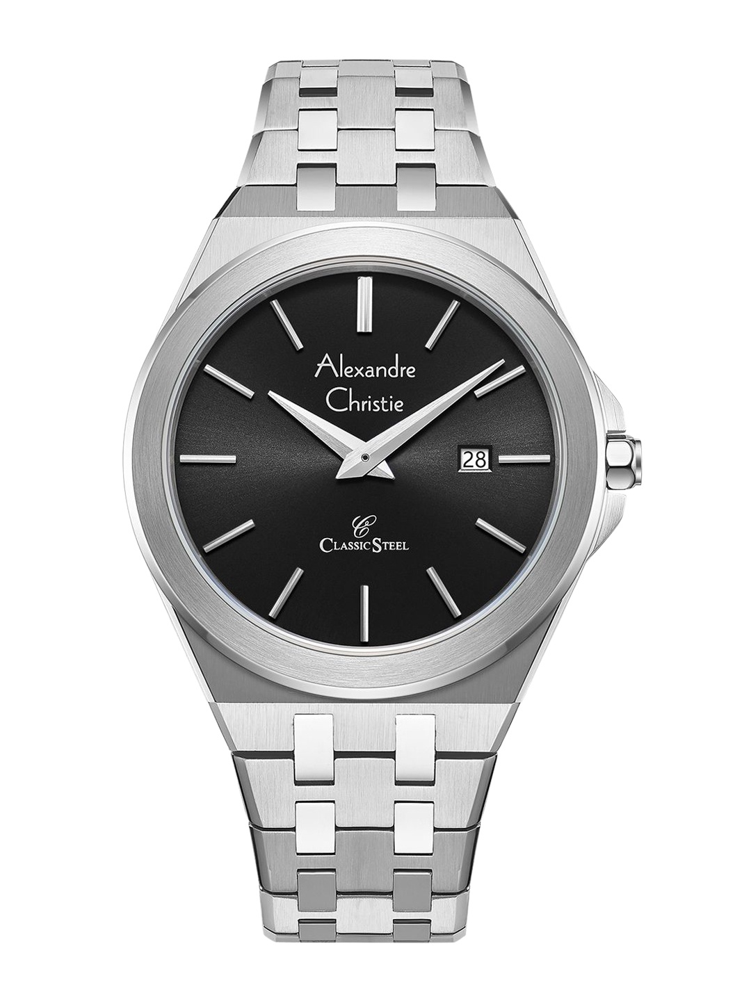 

Alexandre Christie Men Dial & Stainless Steel Bracelet Style Straps Watch 8700MDBSSBA, Silver