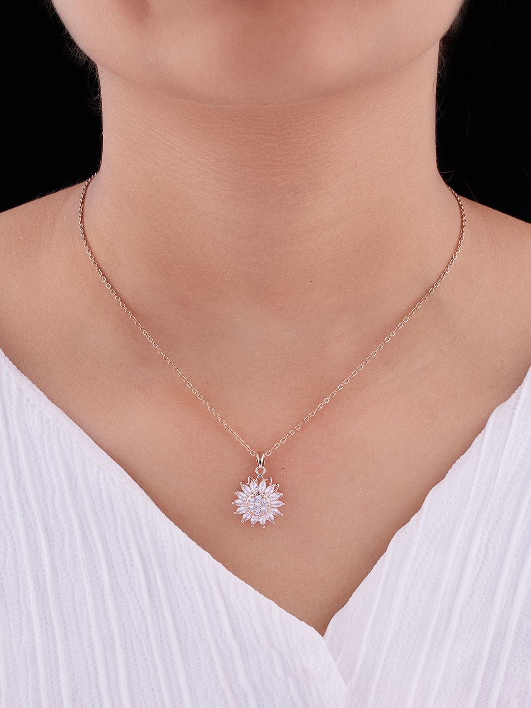 

ANJNI CREATION Rose Gold-Plated Stainless Steel Tarnish-Free Waterproof Revol Chain