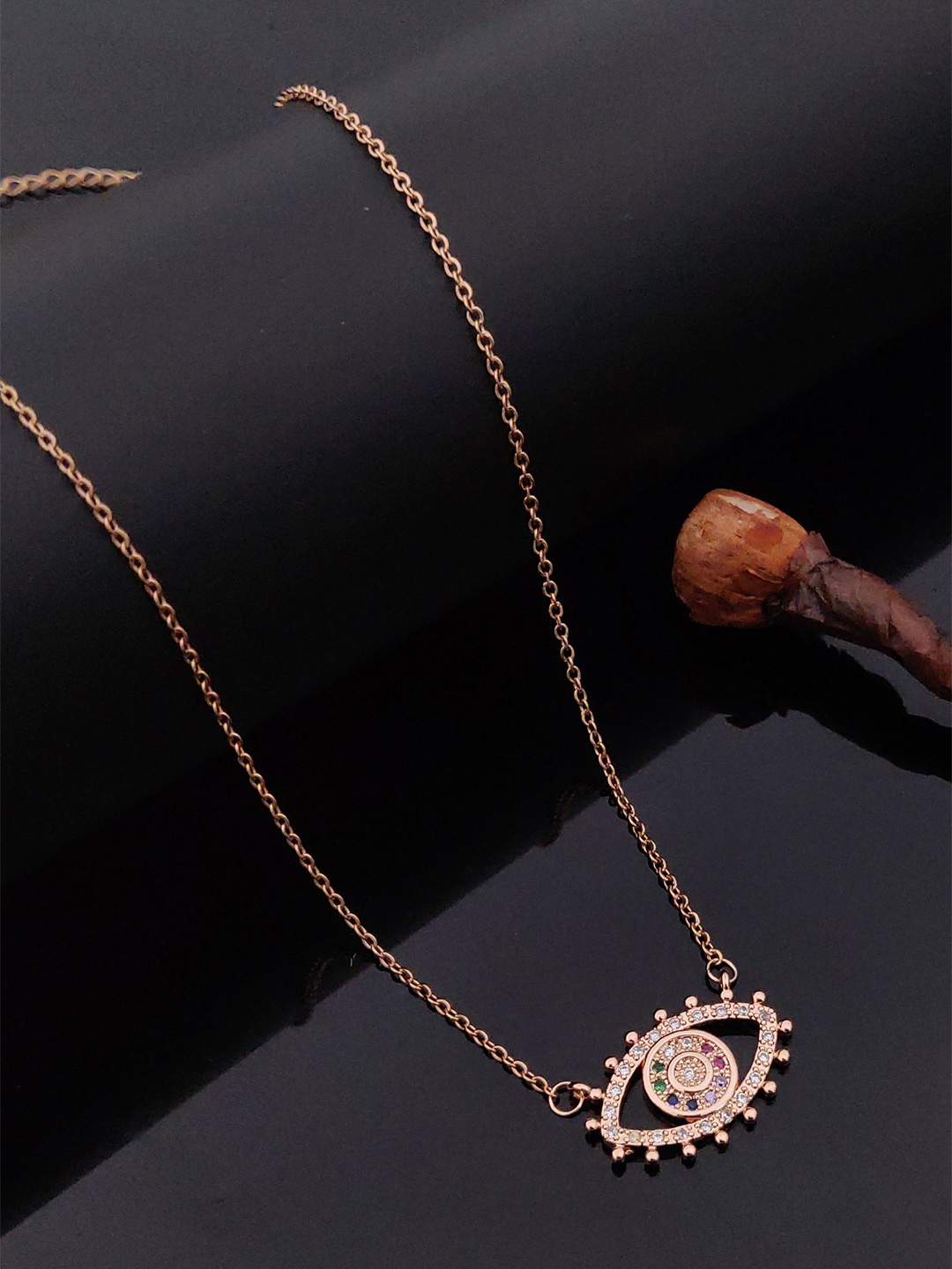 

ANJNI CREATION Rose Gold-Plated Stainless Steel Tarnish-Free Waterproof Revol Chain