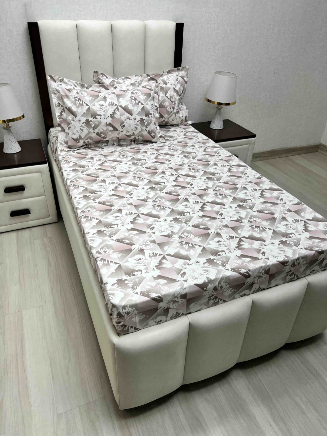

Pure Decor Cotton Single Bed Size Bedsheet With 2 Pillow Covers 1.73m X 2.36m, White