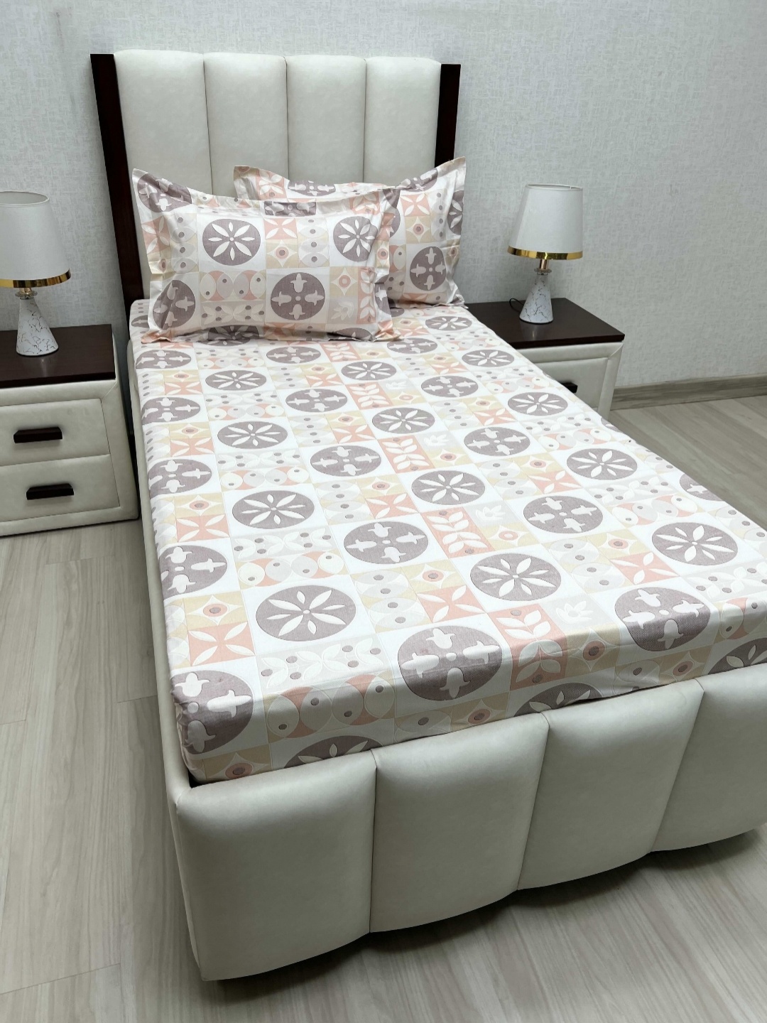 

Pure Decor Cotton Single Bed Size Bedsheet With 2 Pillow Covers 1.73m X 2.36m, White