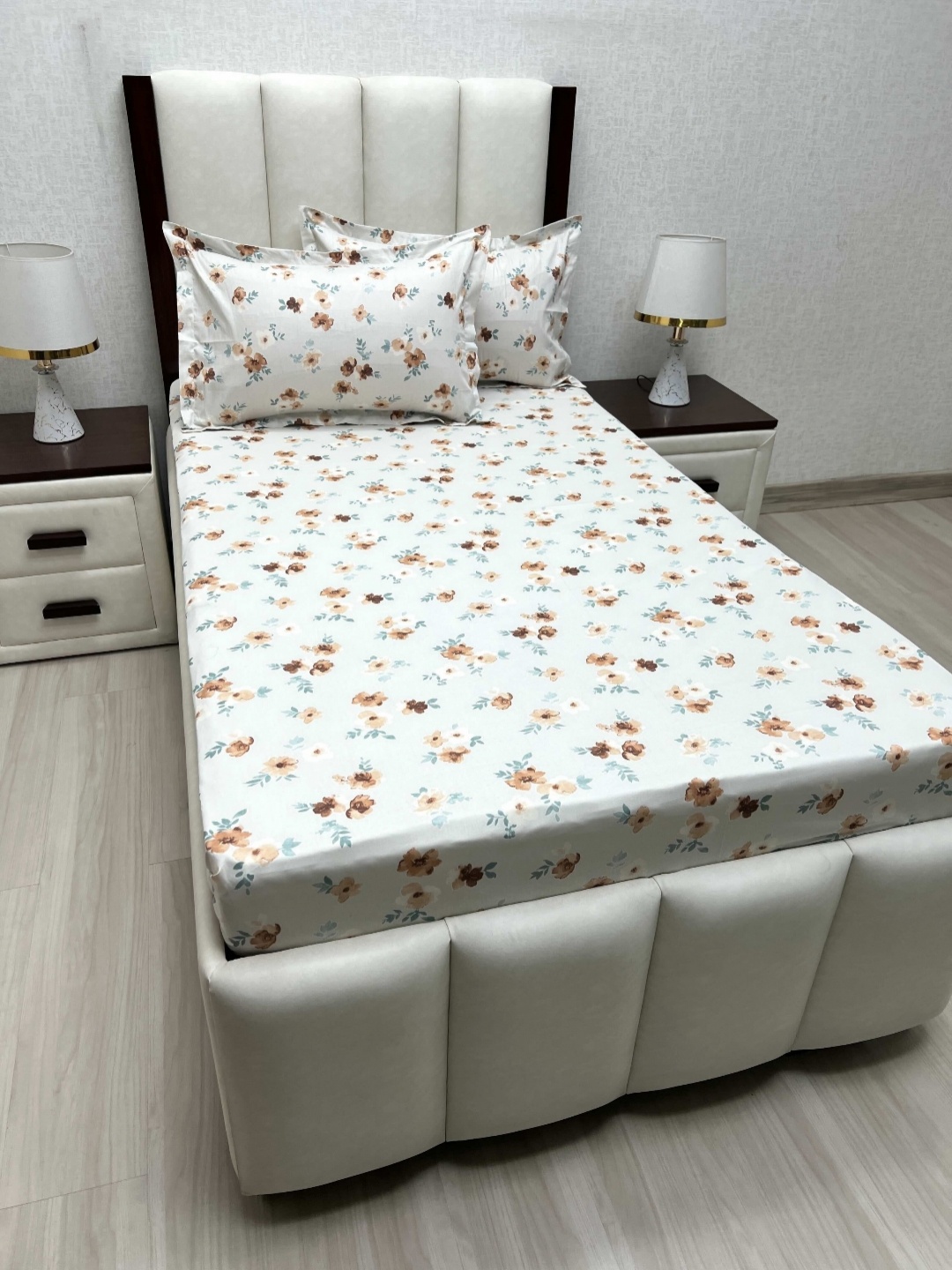 

Pure Decor Cotton Single Bed Size Bedsheet With 2 Pillow Covers 1.73m X 2.36m, White