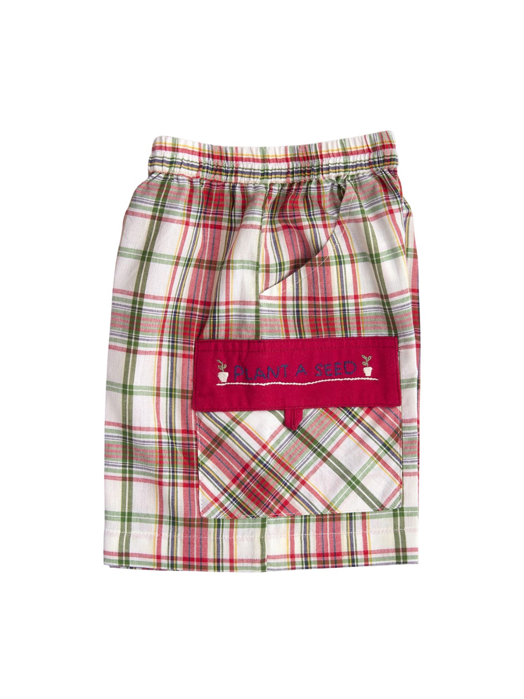

Soleilclo Boys Cotton Checked Cargo Shorts Technology, Red