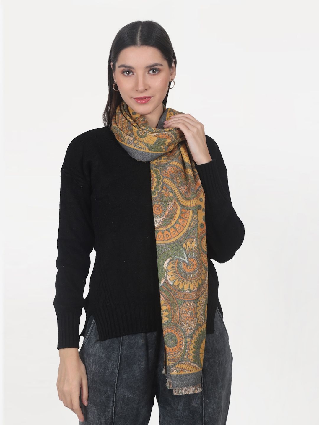 

Calvadoss Women Printed Stole, Green