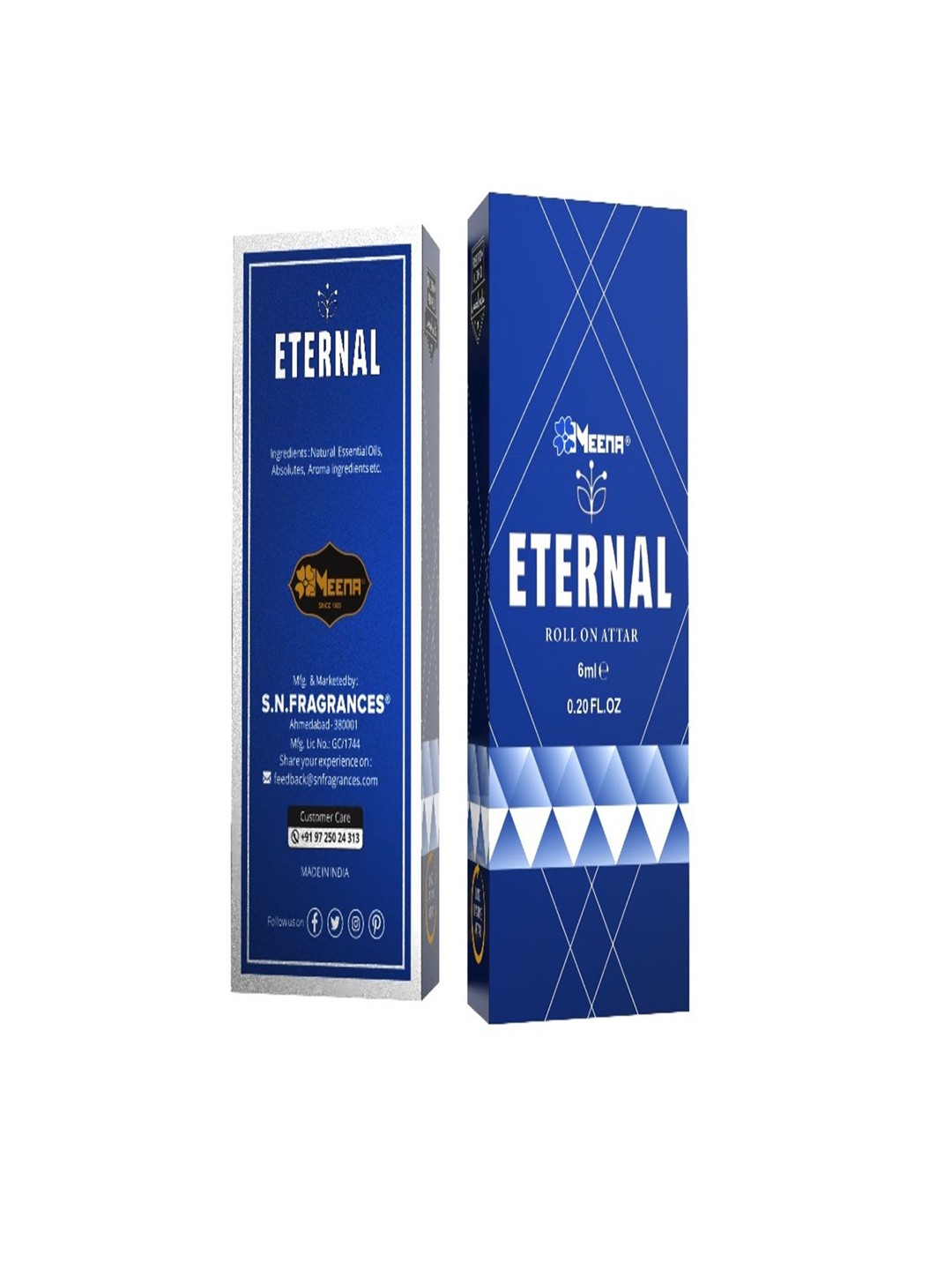 

MEENA Eternal Long Lasting Attar- 6 ml, Blue