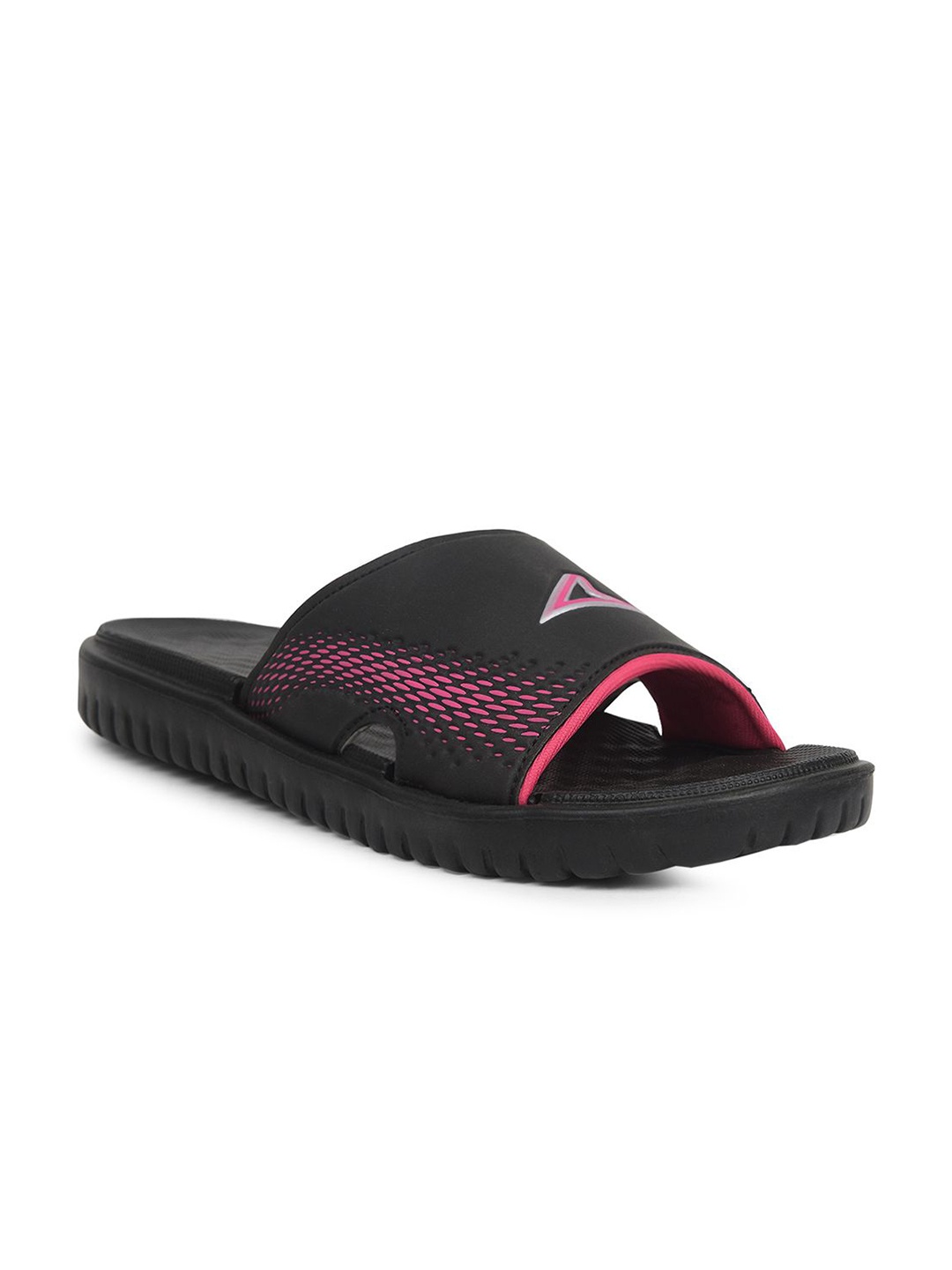 

Power Women Self Design Sliders, Black