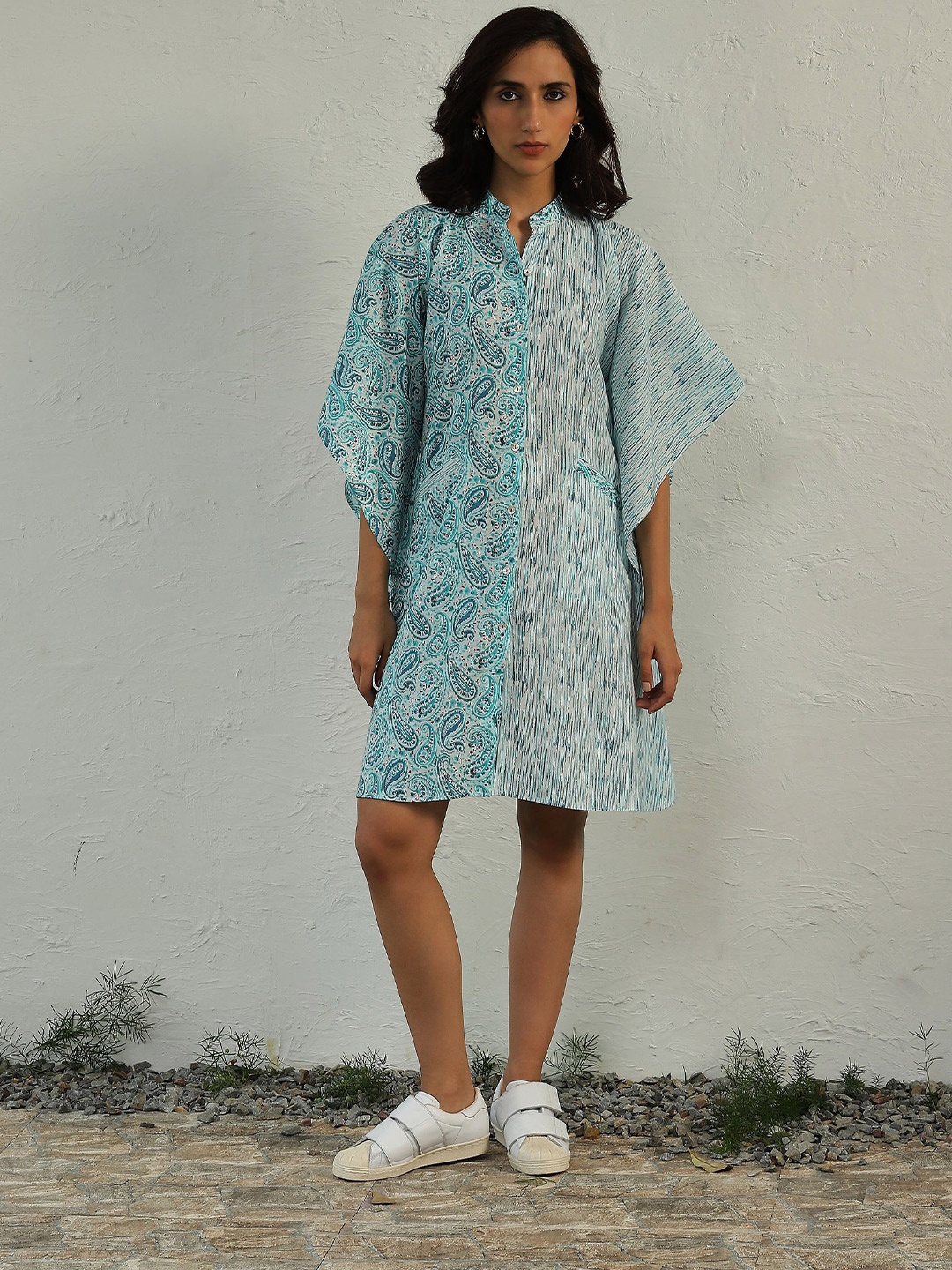 

Canoopi Women Floral Printed Kaftan Dress, Blue