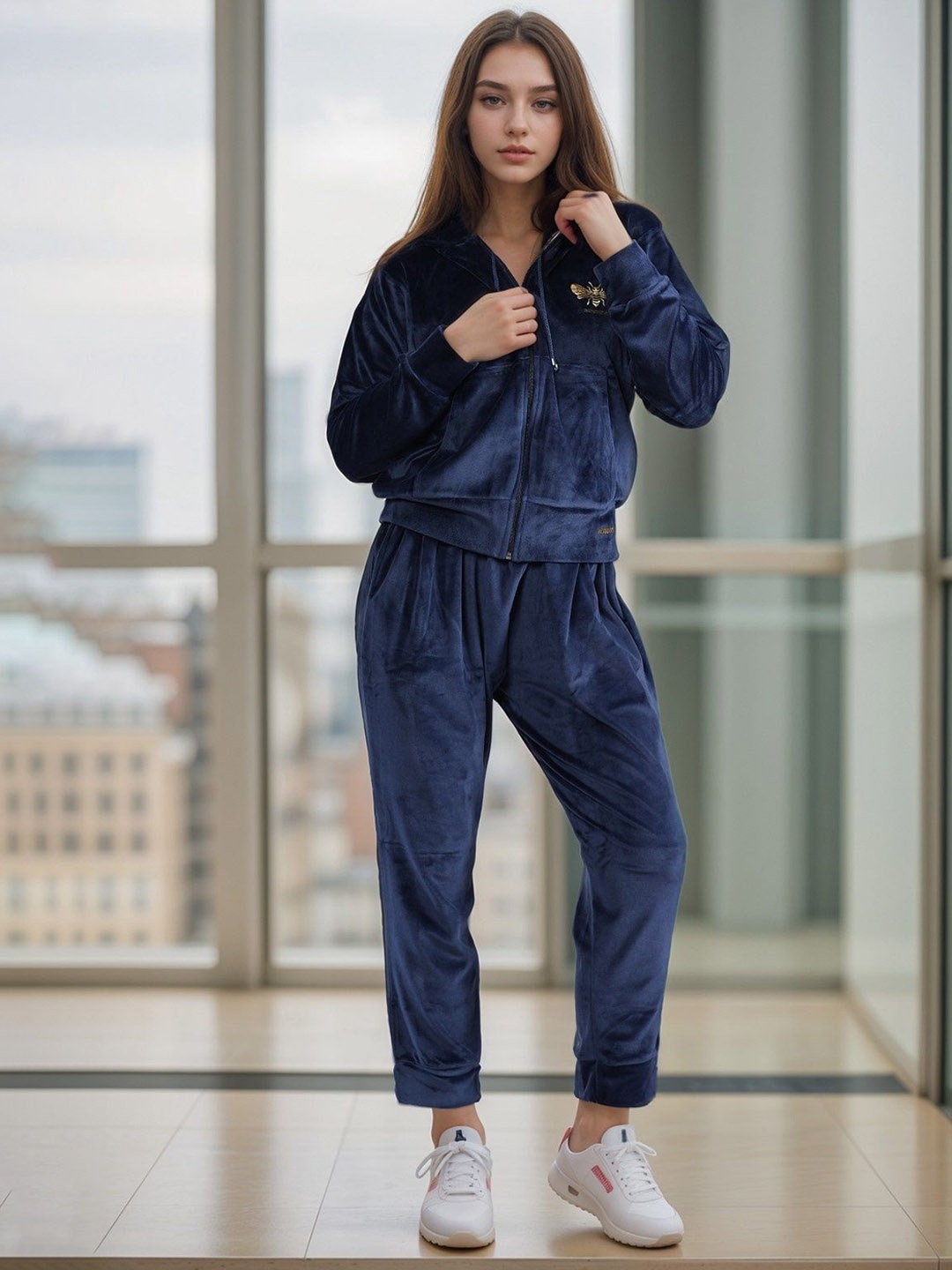 

NEYSA Hooded Sweatshirt And Trousers, Navy blue