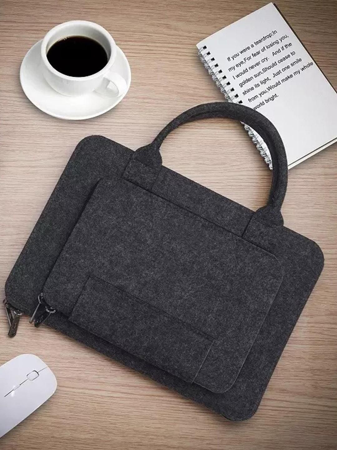 

Market99 Unisex Felt Laptop Handbag, Grey