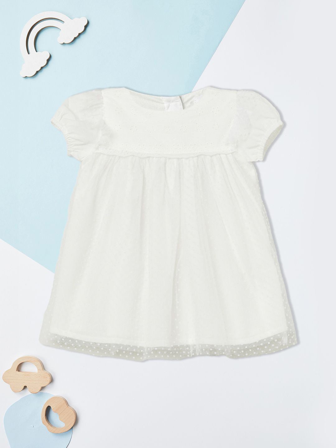 

max Girls A-Line Dress, White
