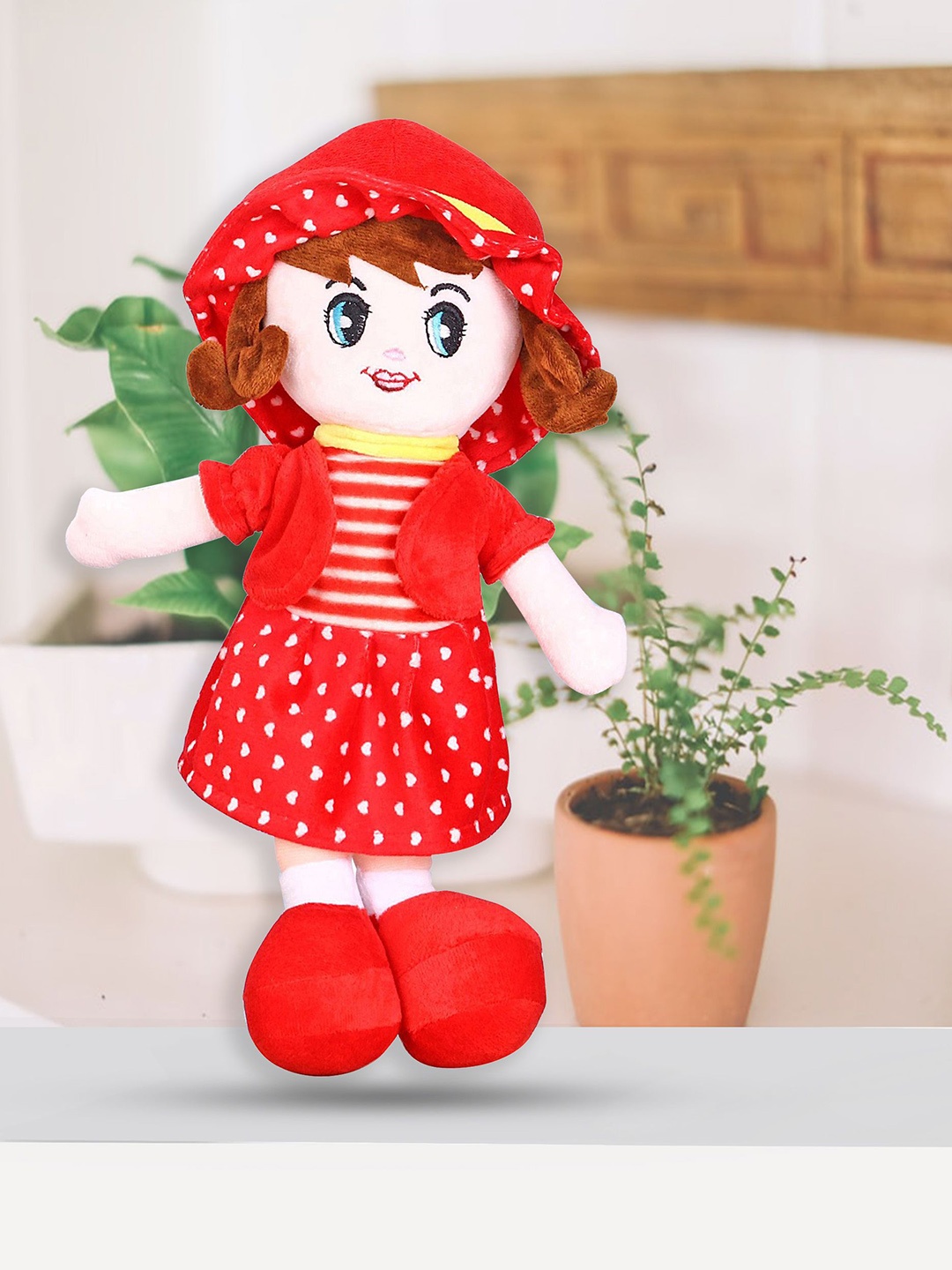 

BESTIES Girls Microfibre Soft Toys and Dolls, Red