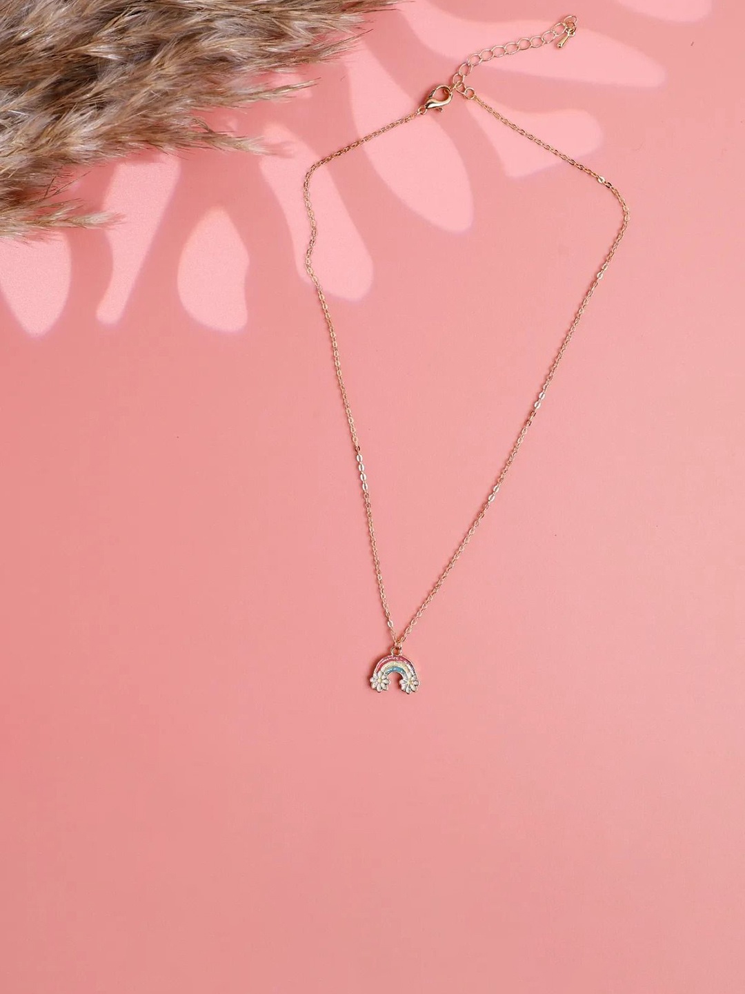 

Jewelz Girls Rainbow Shaped Pendant with Chain, Gold