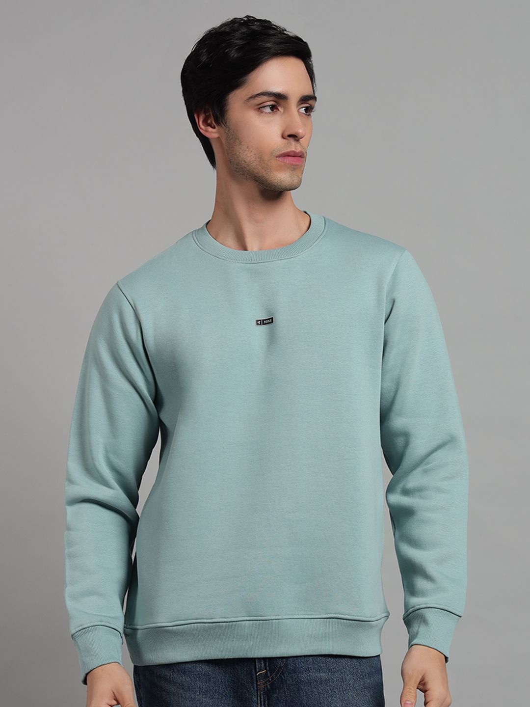 

FCK GOLD Men Round Neck Long Sleeves Sweatshirt, Blue