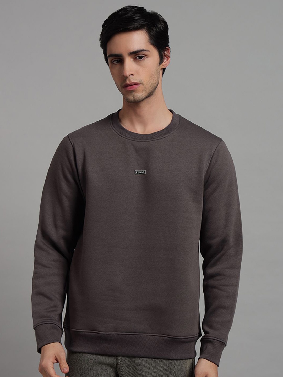 

FCK GOLD Men Round Neck Sweatshirt, Grey