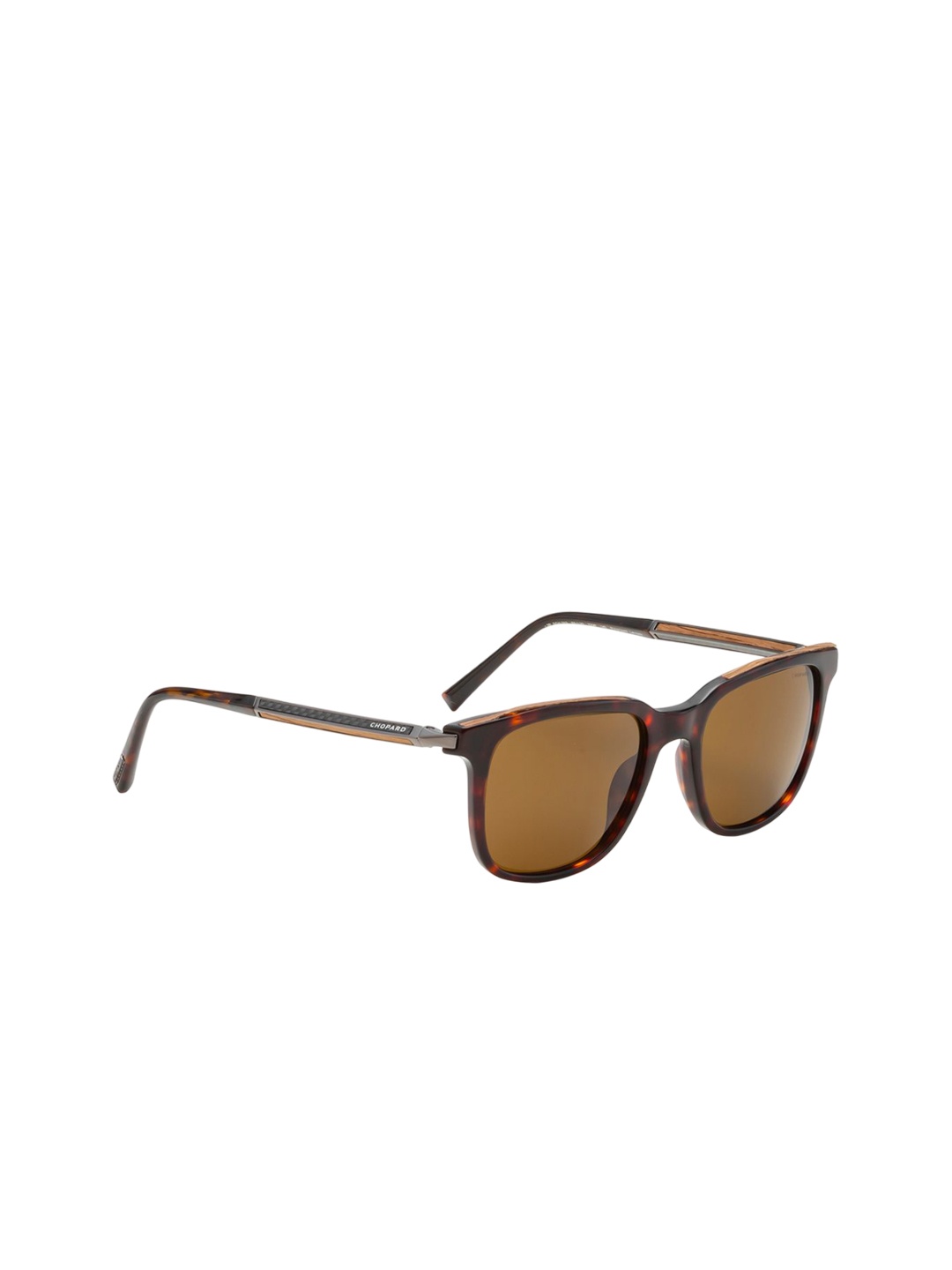 

Chopard Men Square Sunglasses with Polarised and UV Protected Lens SCH26353722PSG, Brown