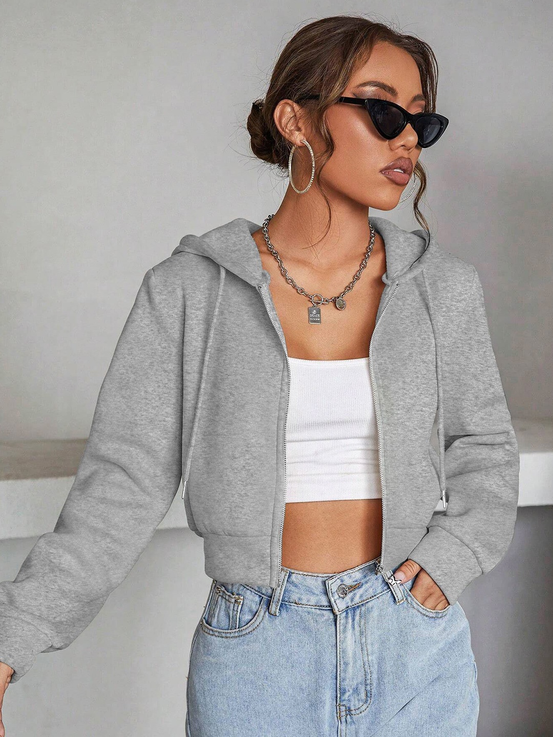 

Stylecast X Slyck Hooded Sweatshirt, Grey