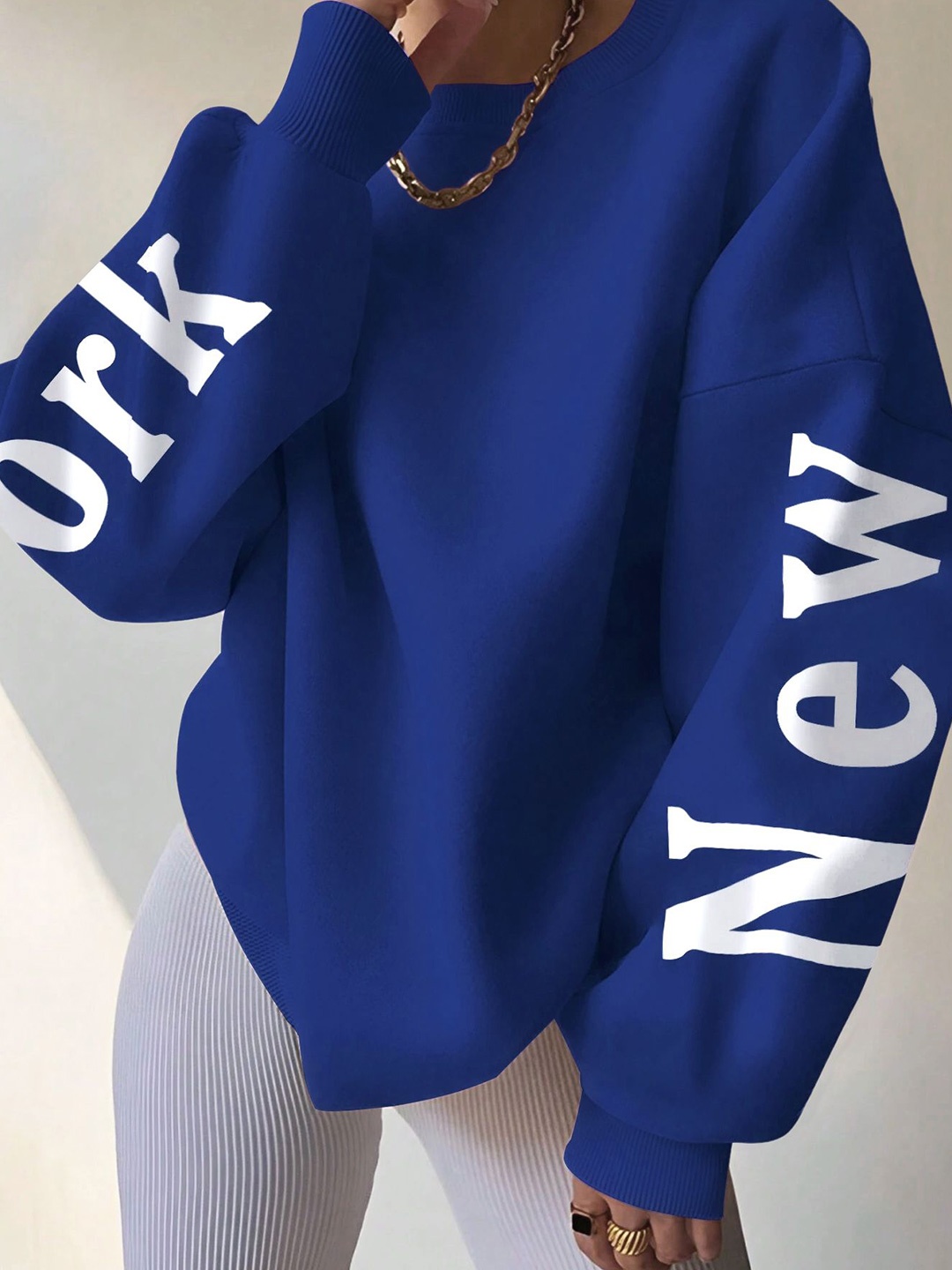 

Stylecast X Slyck Printed Sweatshirt, Blue