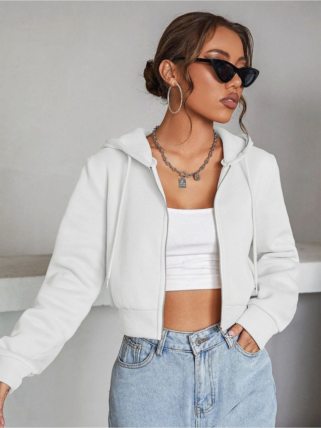 

Stylecast X Slyck Hooded Sweatshirt, White