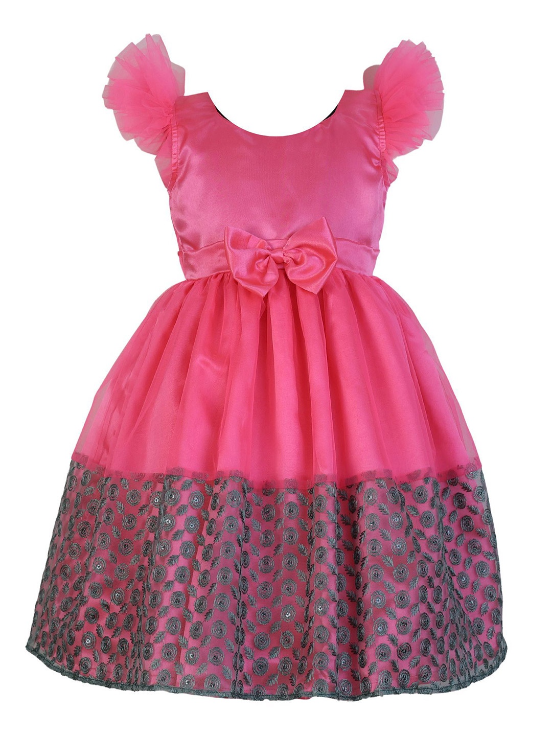 

BAESD Girls Embroidered Fit & Flare Dress, Pink