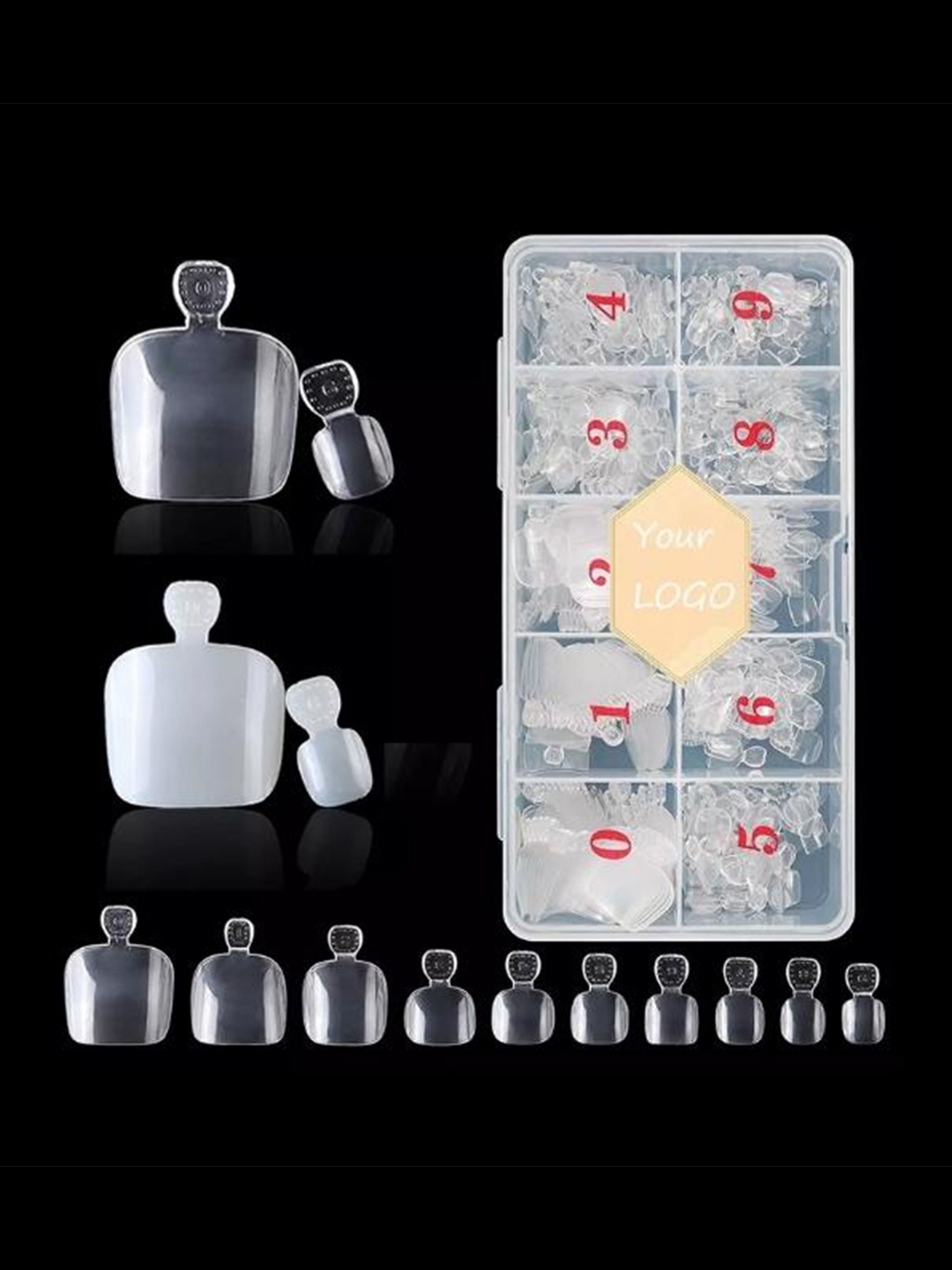 

Coslifestore Set Of 500 Toe Nails With Complimentary Tip Box - White