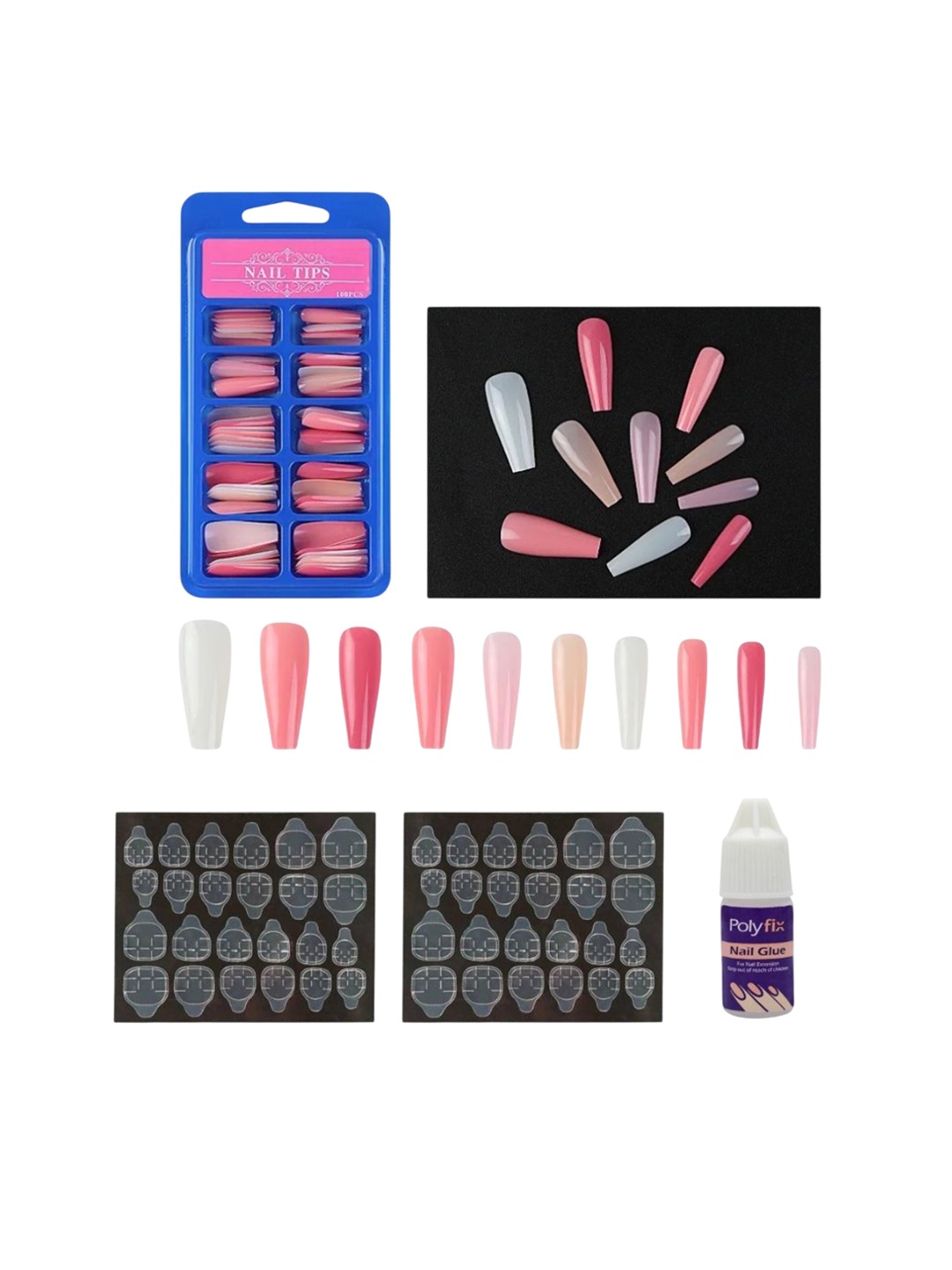 

Coslifestore Set Of 100 Ready Coffin Nails - Peach