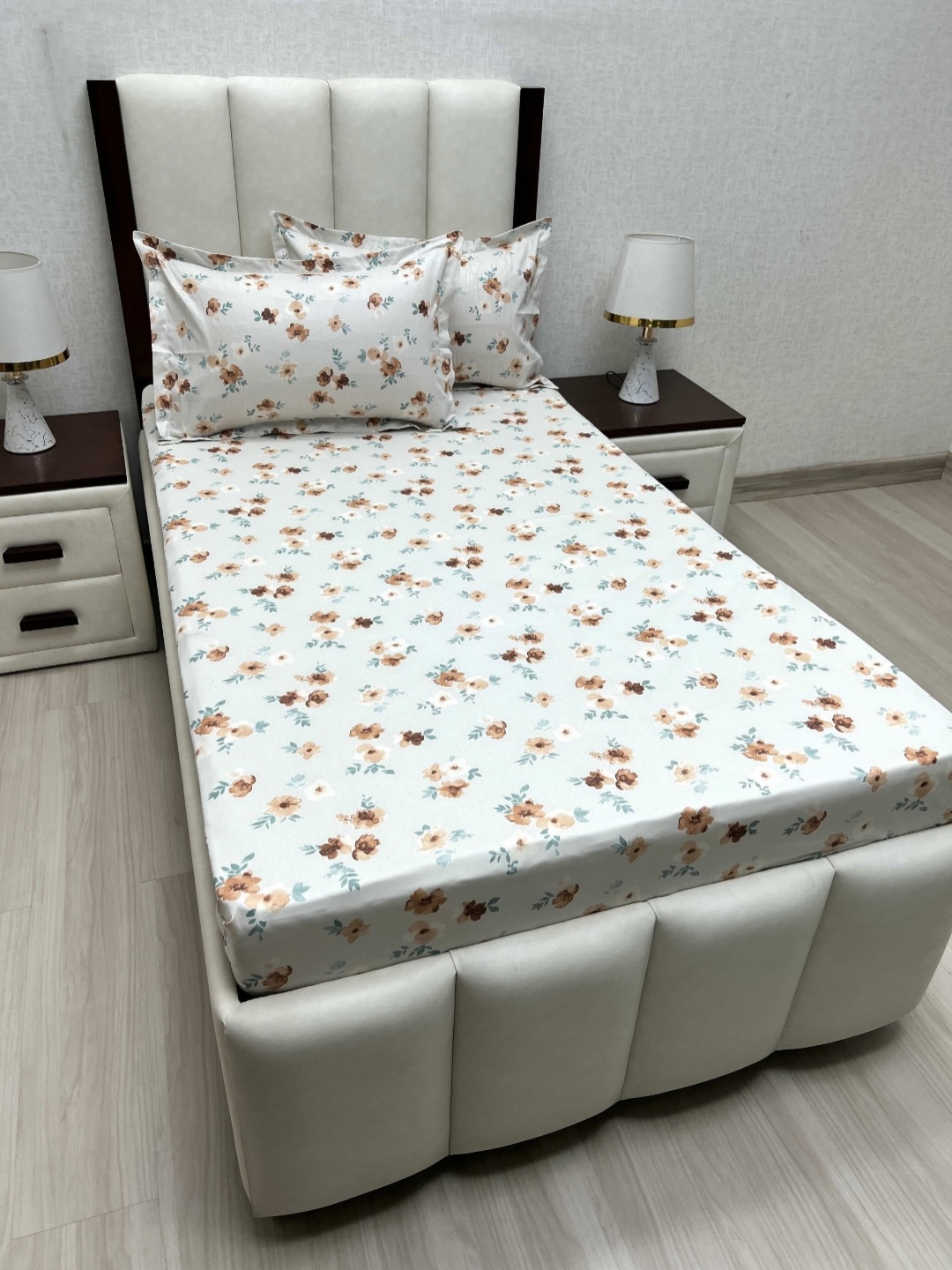 

Pure Decor Cotton Single Bed Size Bedsheet With 2 Pillow Covers 1.73m X 2.36m, White
