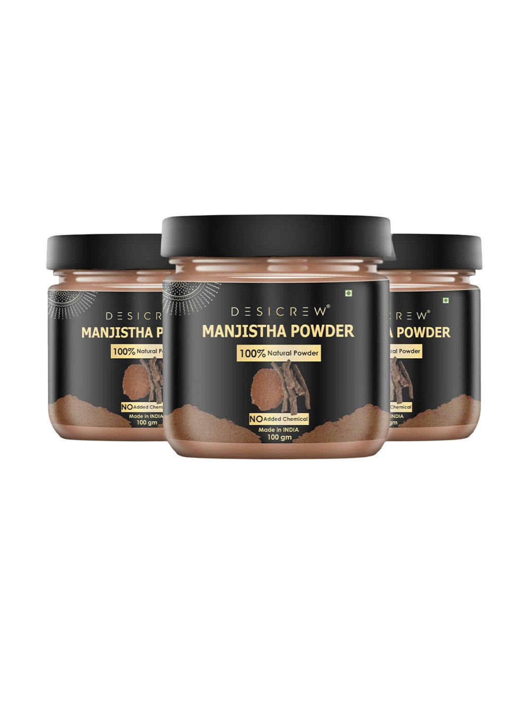 

Desi Crew Set Of 3 Natural Manjistha Powder - 100 g Each, Maroon