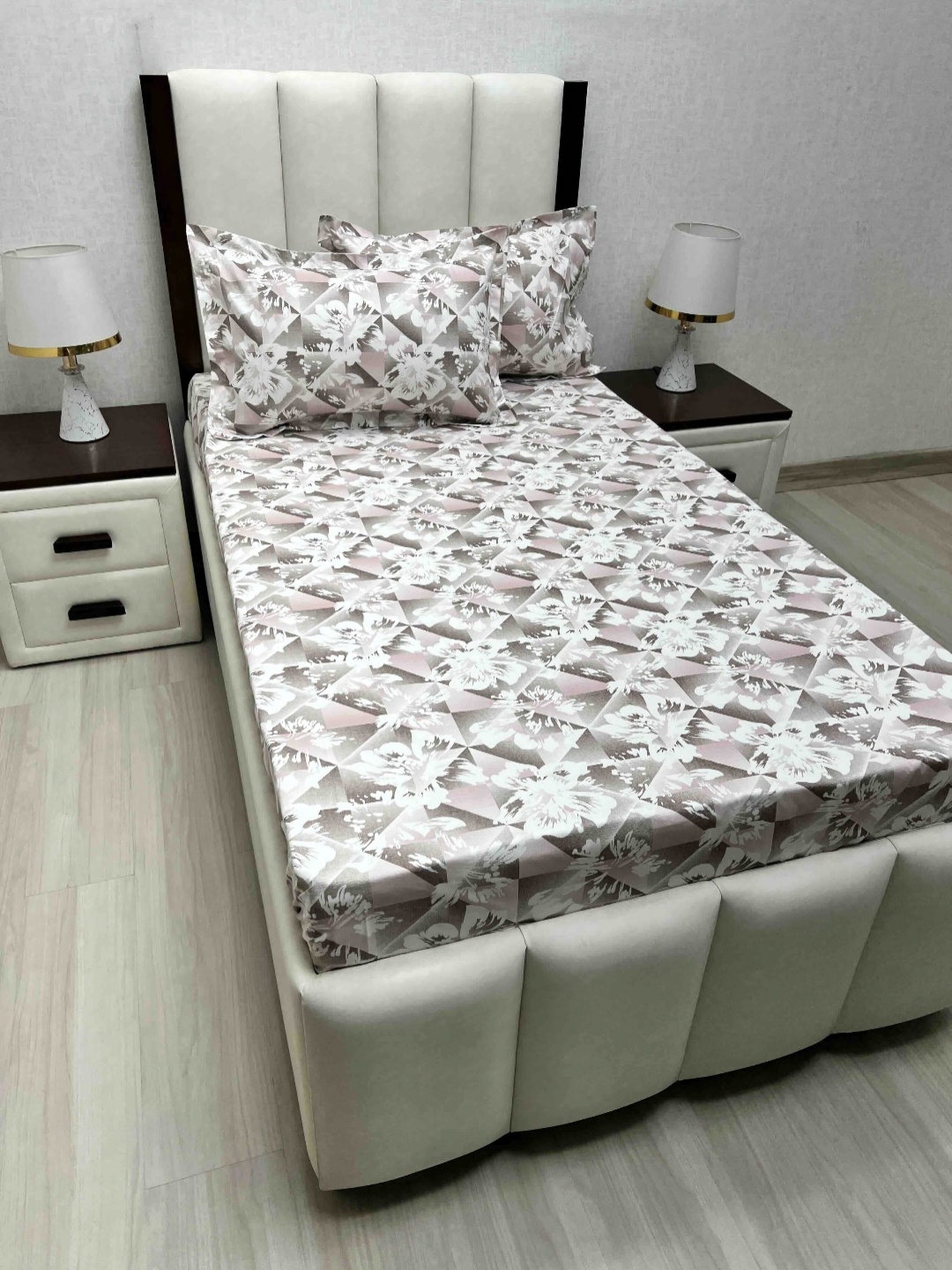 

Pure Decor Cotton Single Size Bedsheet With 2 Pillow Covers 1.73m X 2.36m, White