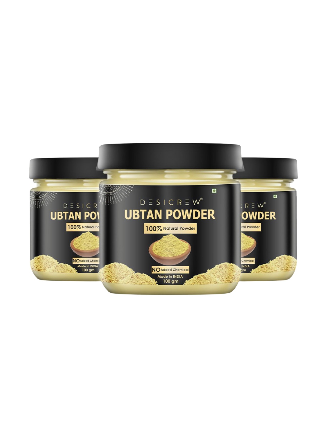 

Desi Crew Set Of 3 Natural Ubtan Powder - 100 g Each, Yellow