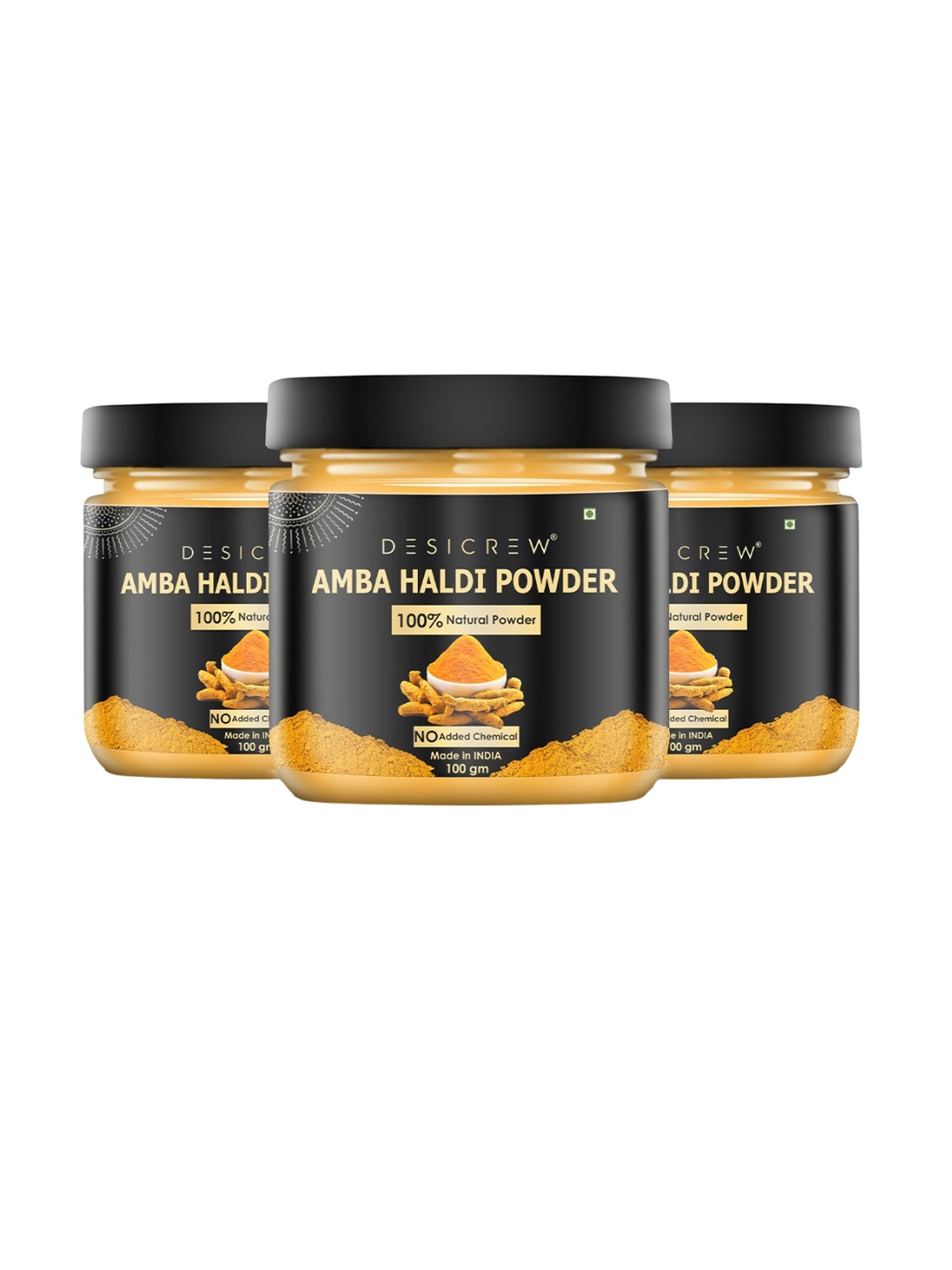 

Desi Crew Set Of 3 100% Natural Amba Haldi Powder - 100 g Each, Yellow