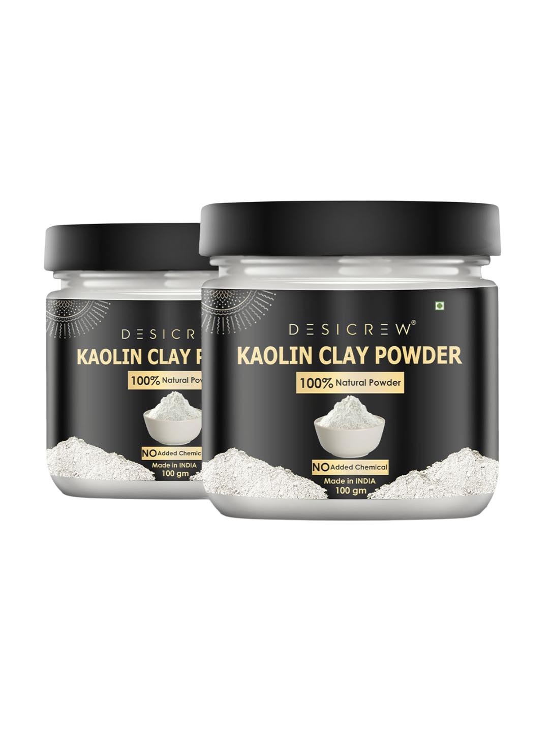 

Desi Crew Set of 2 Kaolin Clay Powder - 100 g Each, White