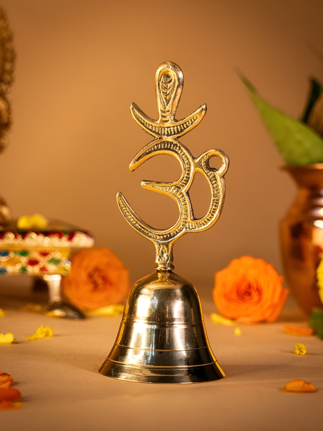 

TRUSTBASKET Gold-Toned Brass Pooja Essentials