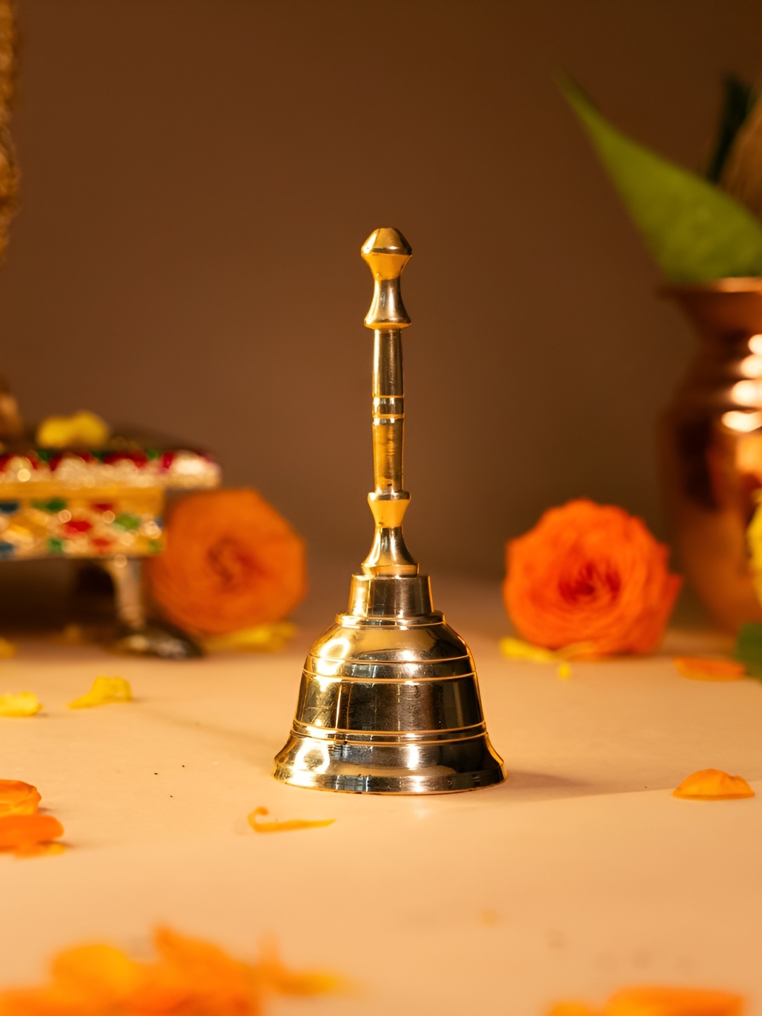 

TRUSTBASKET Gold-Toned Brass Pooja Bell