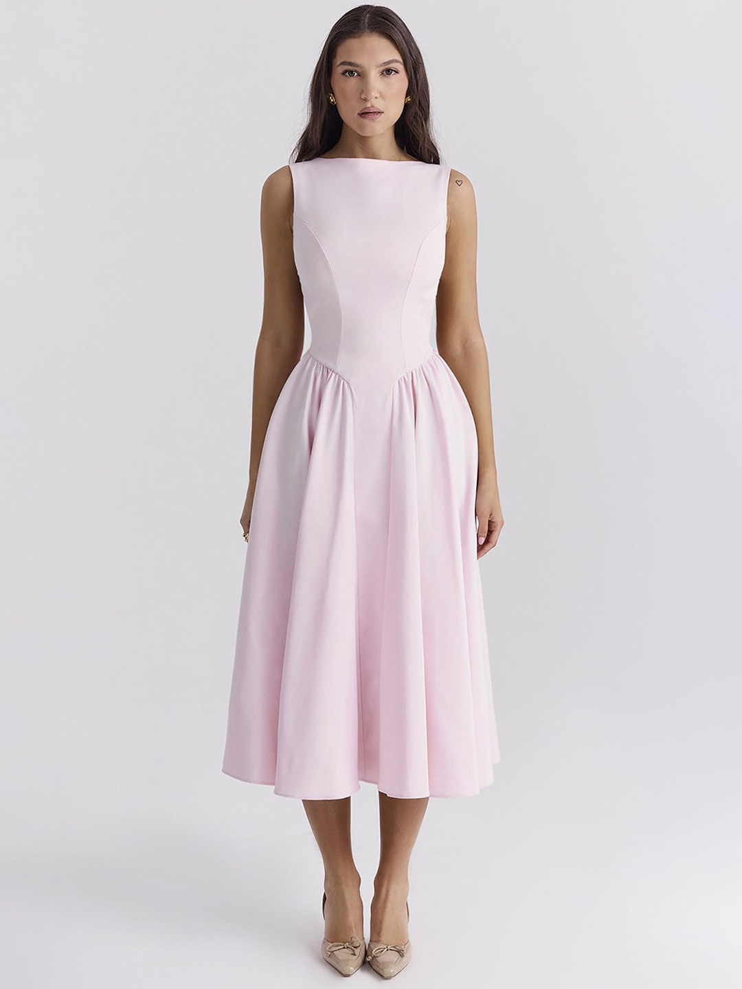 

StyleCast x Revolte Women Fit & Flare Midi Dress, Pink