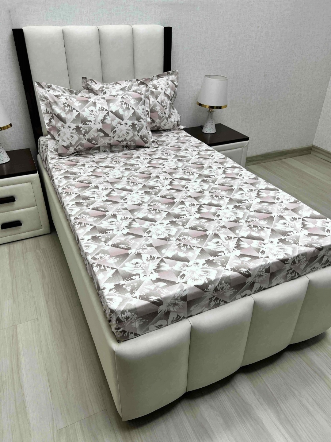 

Pure Decor Cotton Single Size Bedsheet With 2 Pillow Covers 1.73m X 2.36m, White