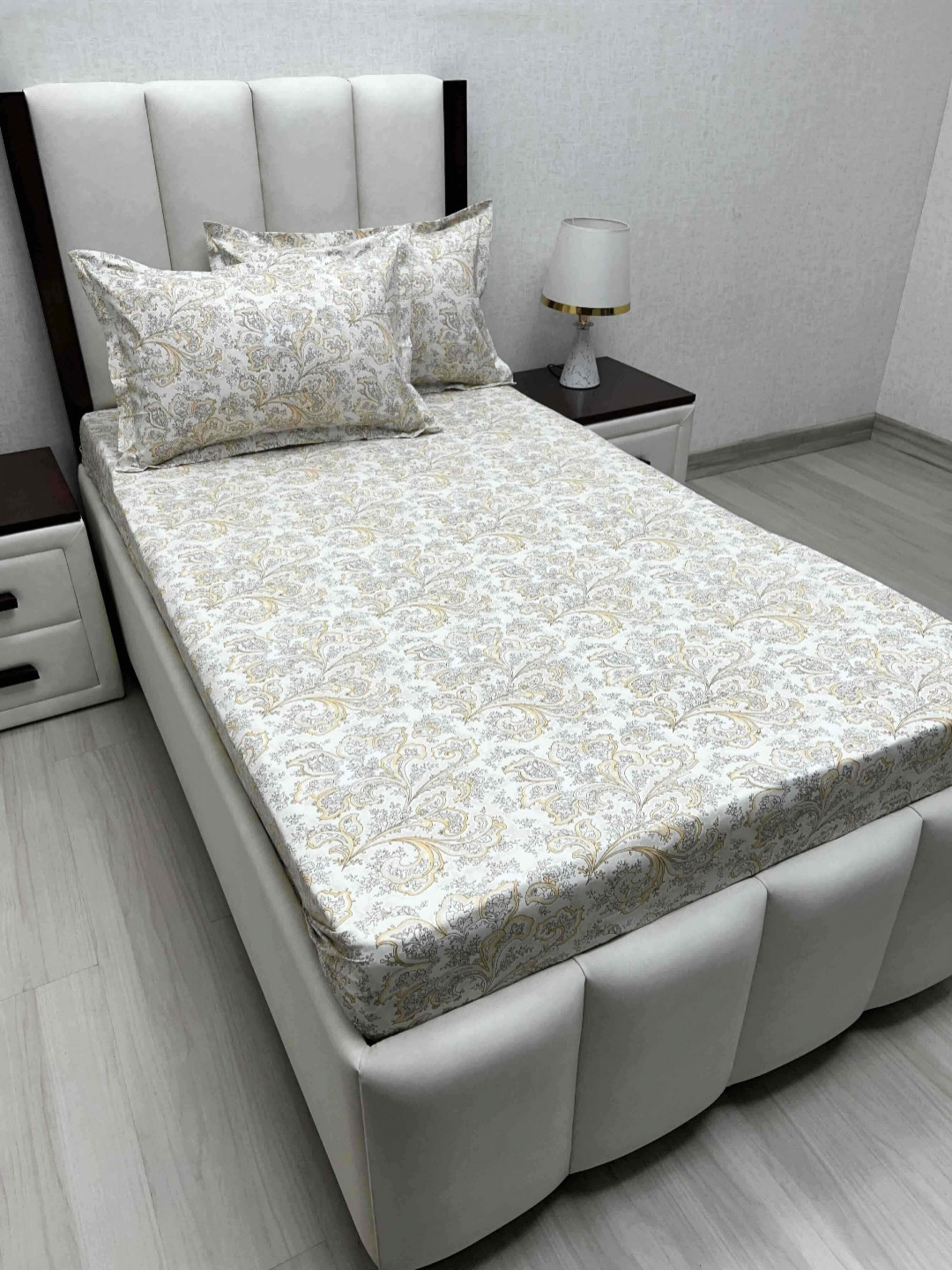 

Pure Decor Cotton Single Size Bedsheet With 2 Pillow Covers 1.73m X 2.36m, Brown
