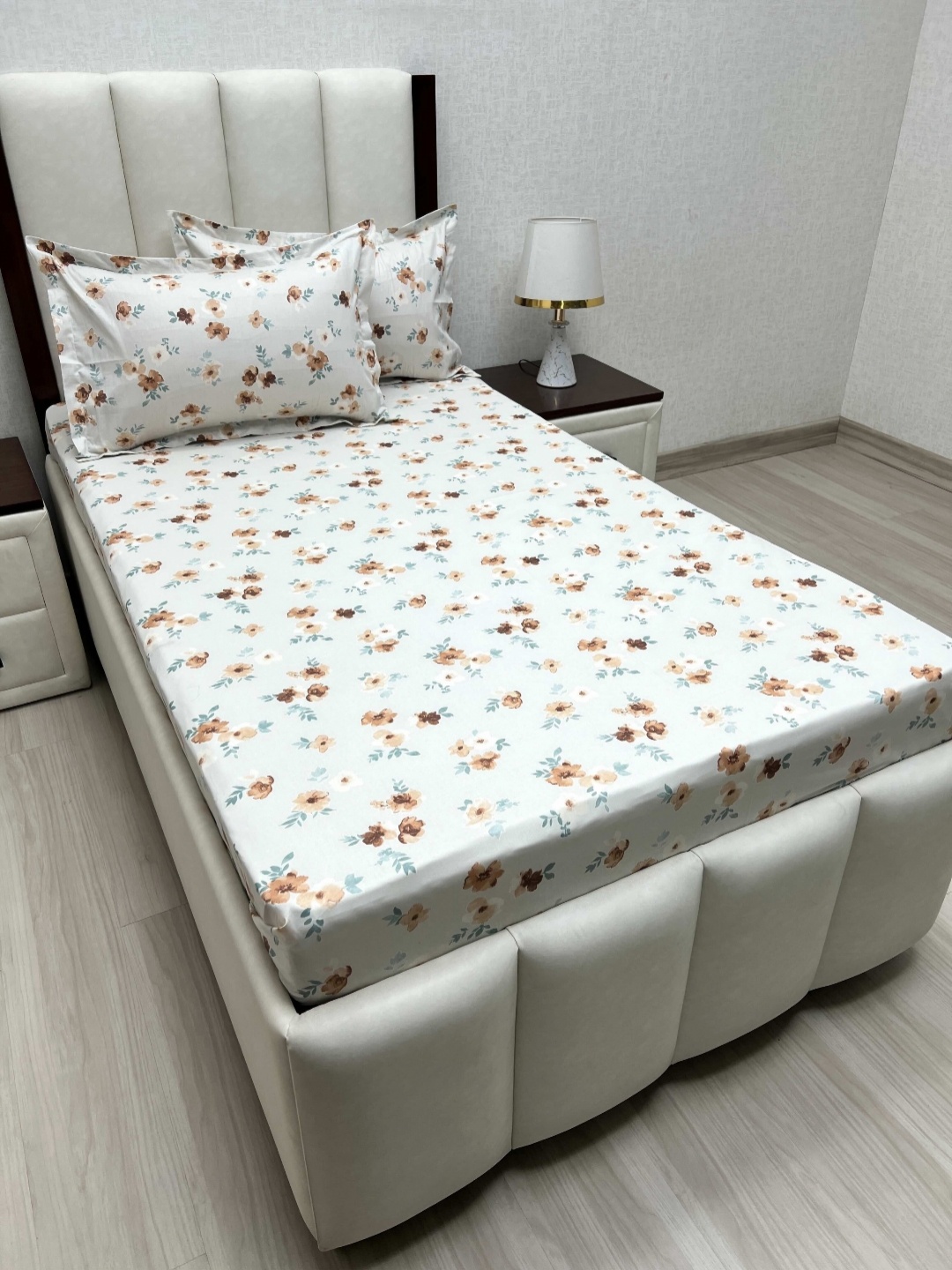 

Pure Decor Cotton Single Size Bedsheet With 2 Pillow Covers 1.73m X 2.36m, White