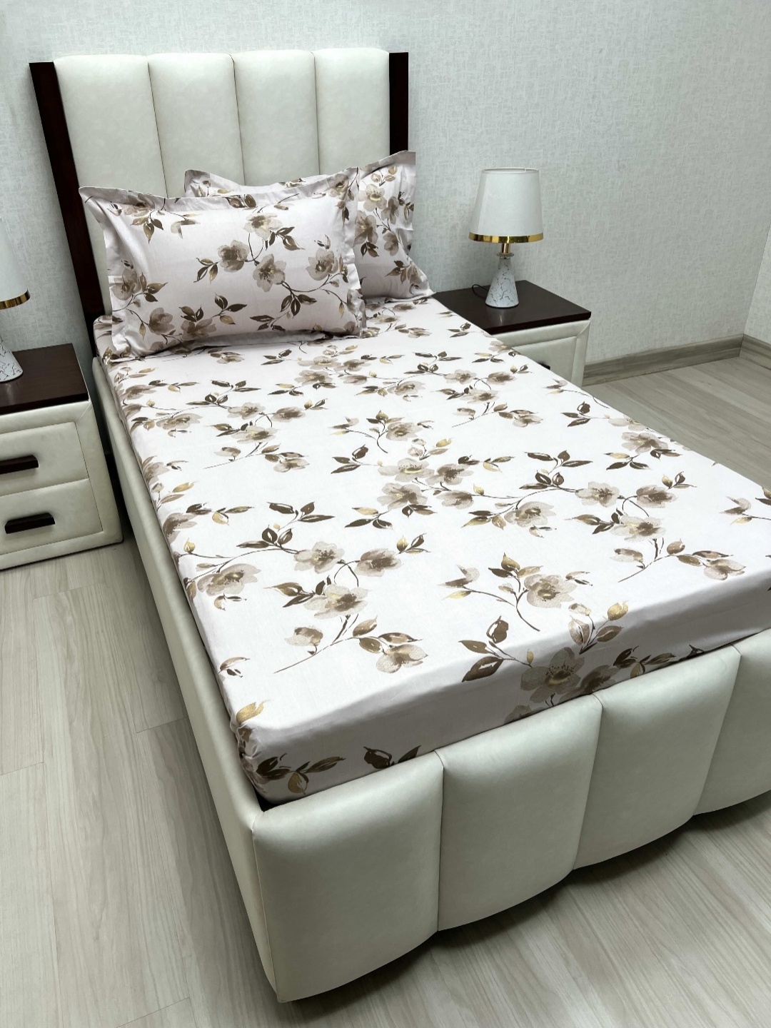 

Pure Decor Cotton Single Bed Size Bedsheet With 2 Pillow Covers 1.73m X 2.36m, White