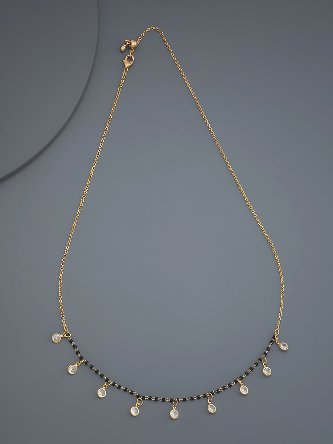 

Kushal's Fashion Jewellery Trendy Gold-Plated Beaded Layered Mangalsutra