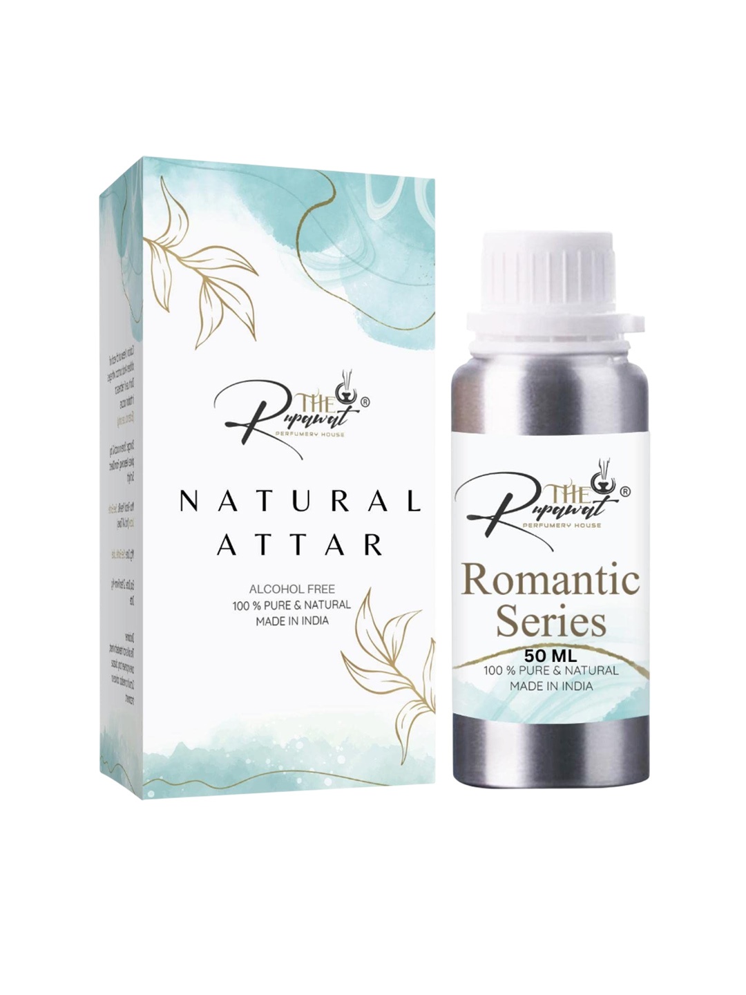 

THE RUPAWAT Perfumery House Romantic Series 100% Pure & Natural Alcohol-Free Attar - 50 ml, Transparent