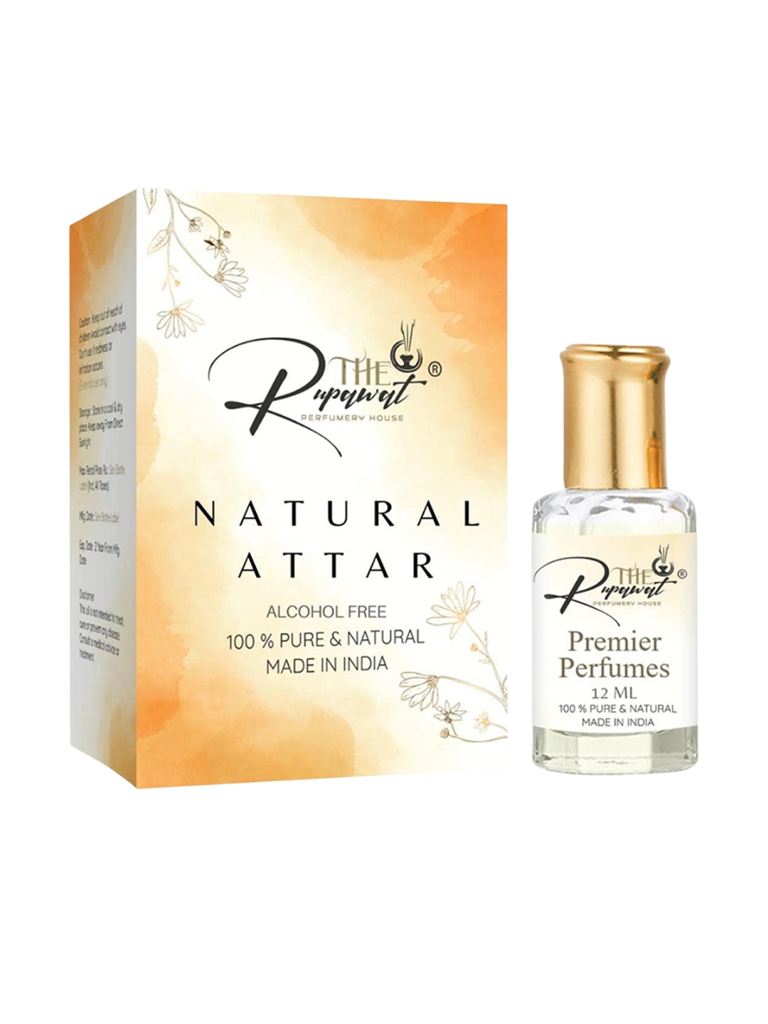 

THE RUPAWAT Perfumery House Premier Perfumes Natural & Alcohol Free Attar - 12 ml, Transparent