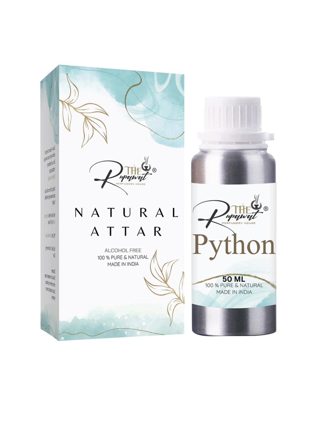 

THE RUPAWAT Perfumery House Python 100% Pure & Natural Alcohol-Free Attar - 50 ml, Transparent