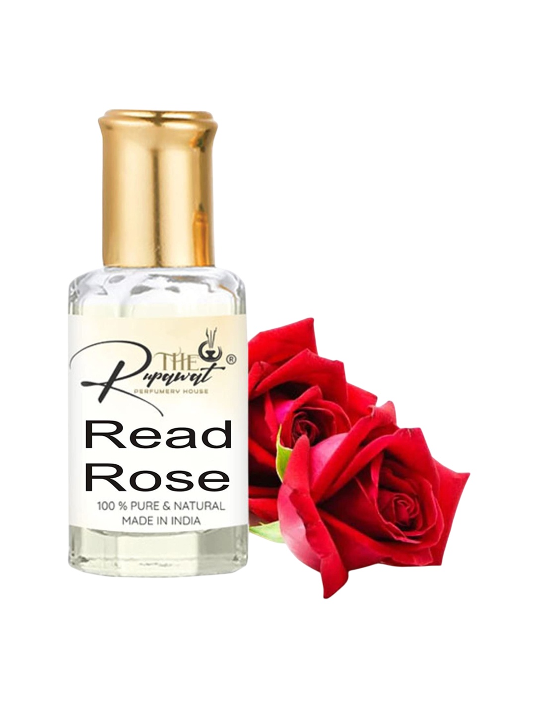 

THE RUPAWAT Perfumery House Red Rose Natural & Alcohol Free Attar - 12 ml, Transparent