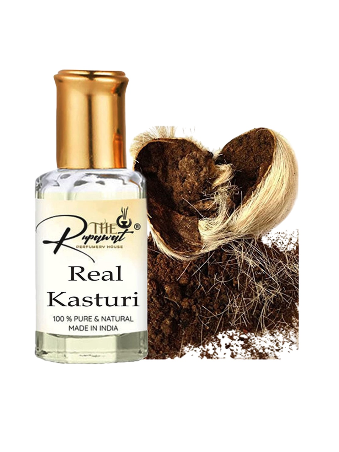 

THE RUPAWAT Perfumery House Real Kasturi Natural & Alcohol Free Attar - 12 ml, Transparent