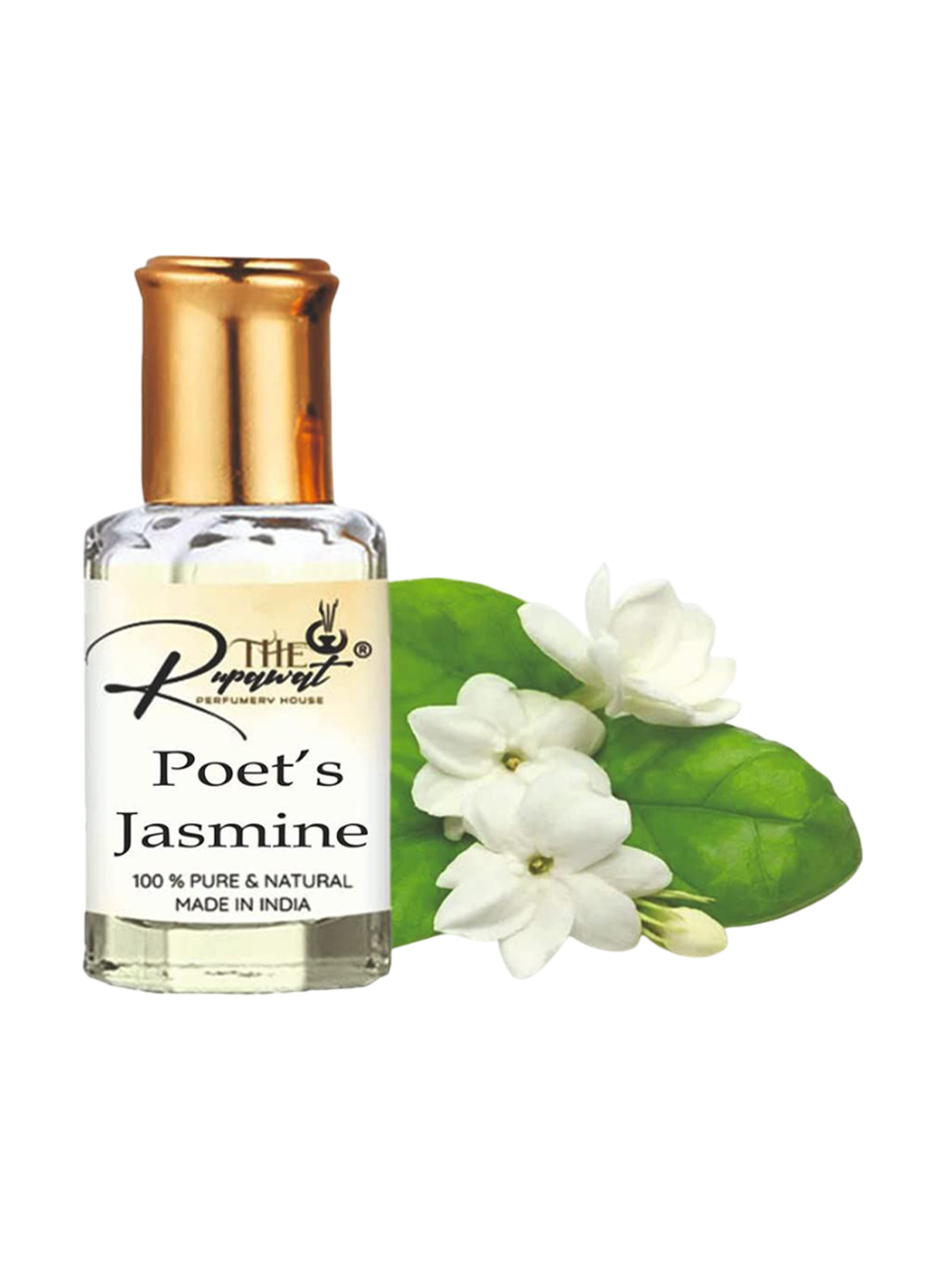 

THE RUPAWAT Perfumery House Poets Jasmine Natural & Alcohol Free Attar - 12 ml, Transparent