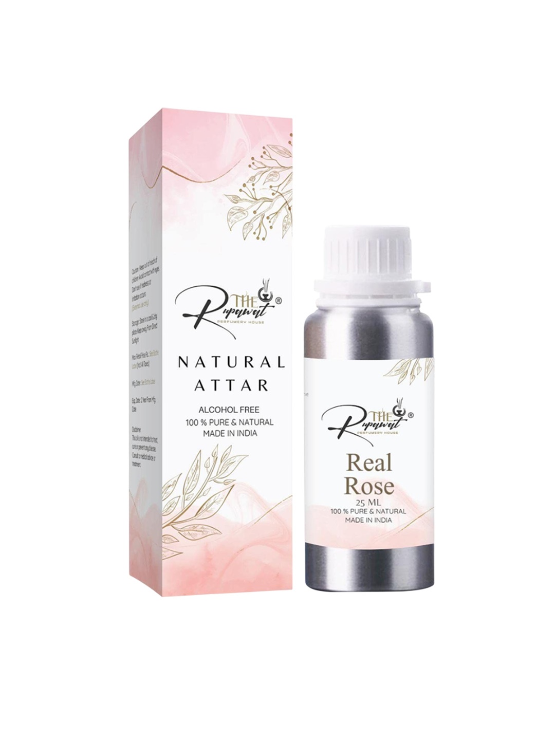 

THE RUPAWAT Perfumery House Real Rose 100% Pure & Natural Alcohol-Free Attar - 25 ml, Transparent