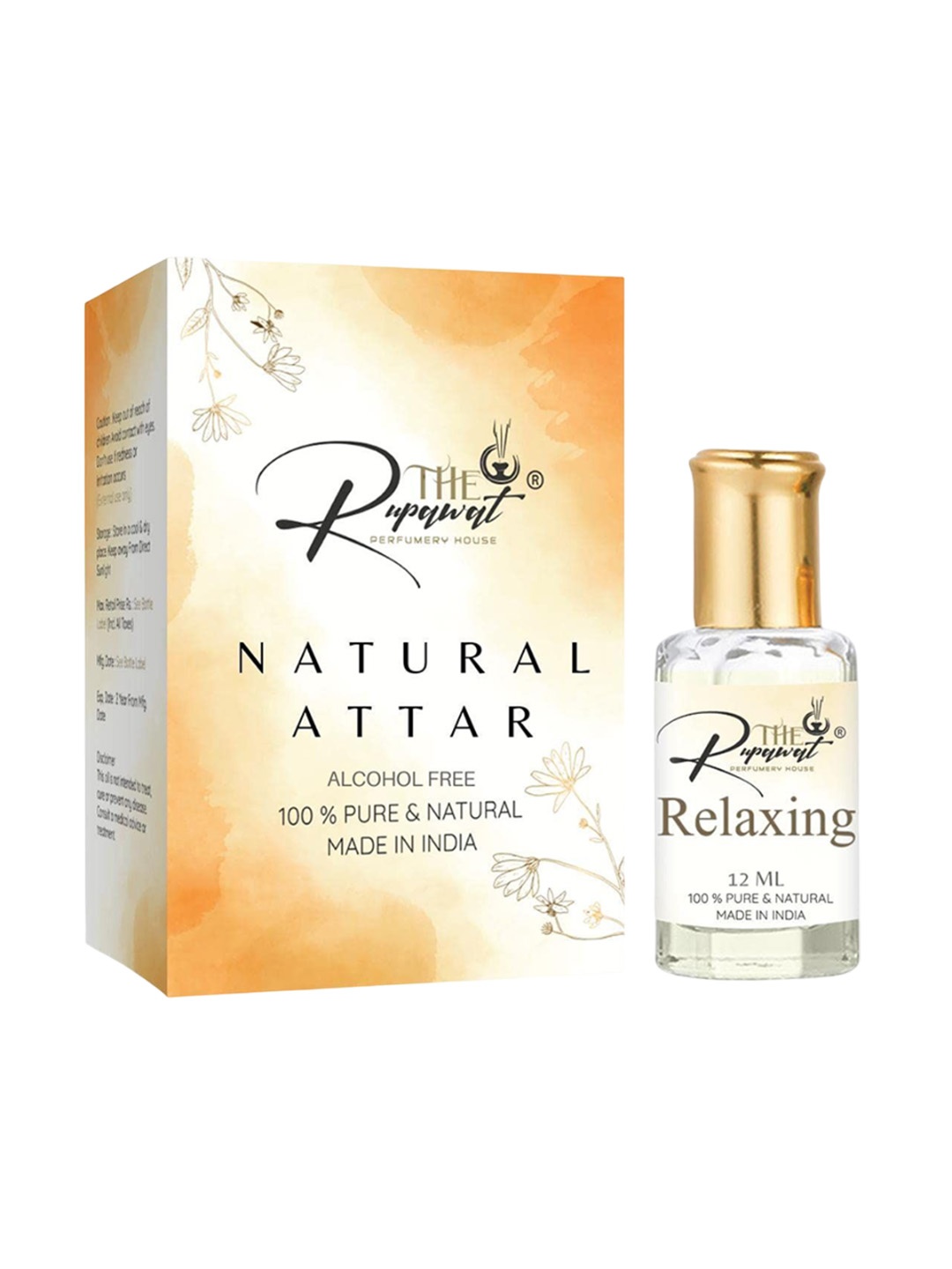 

THE RUPAWAT Perfumery House Relaxing 100% Pure & Natural Alcohol Free Attar - 12 ml, Transparent